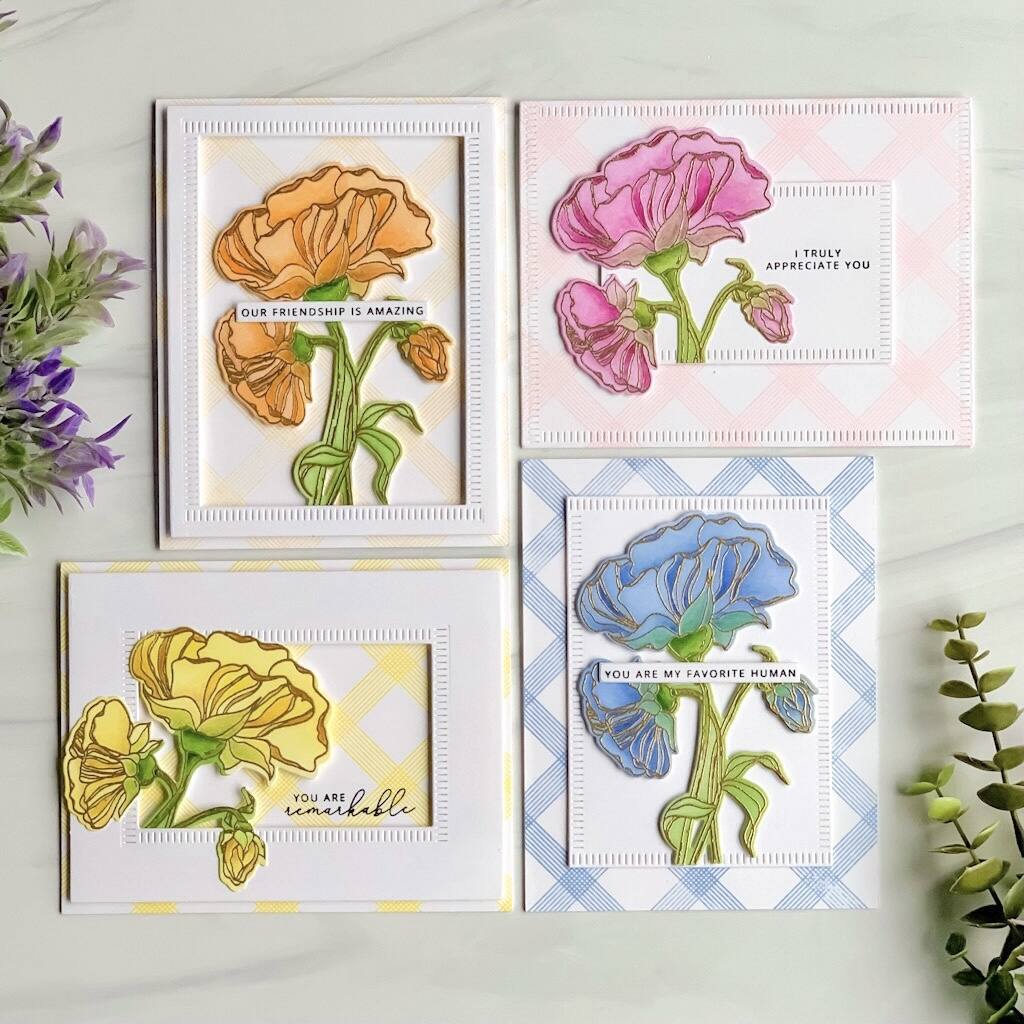 Pinkfresh Studio Essentials Blanket Stitch Rectangle Die Set