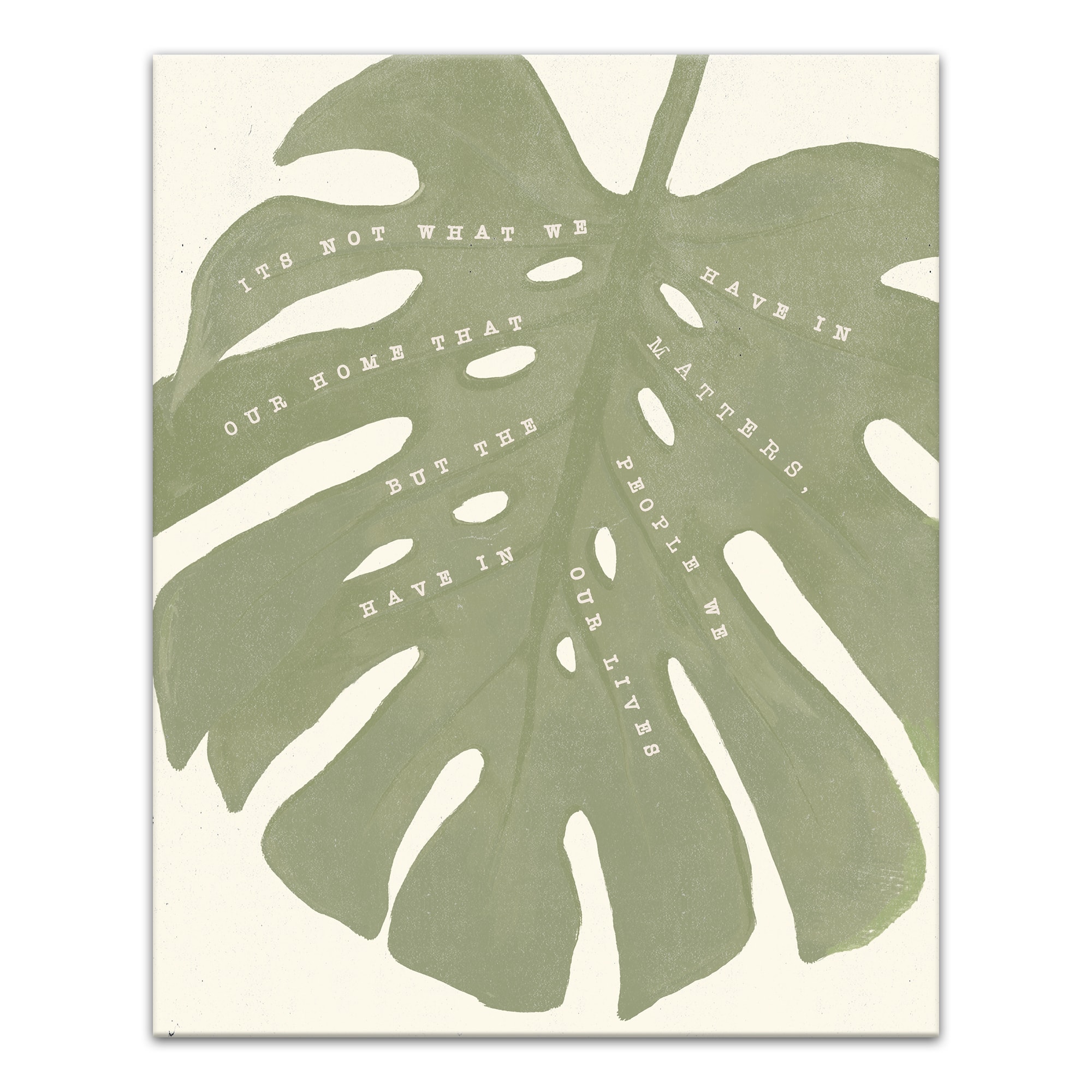 Designs Direct Big Green Monstera Canvas Wall Art