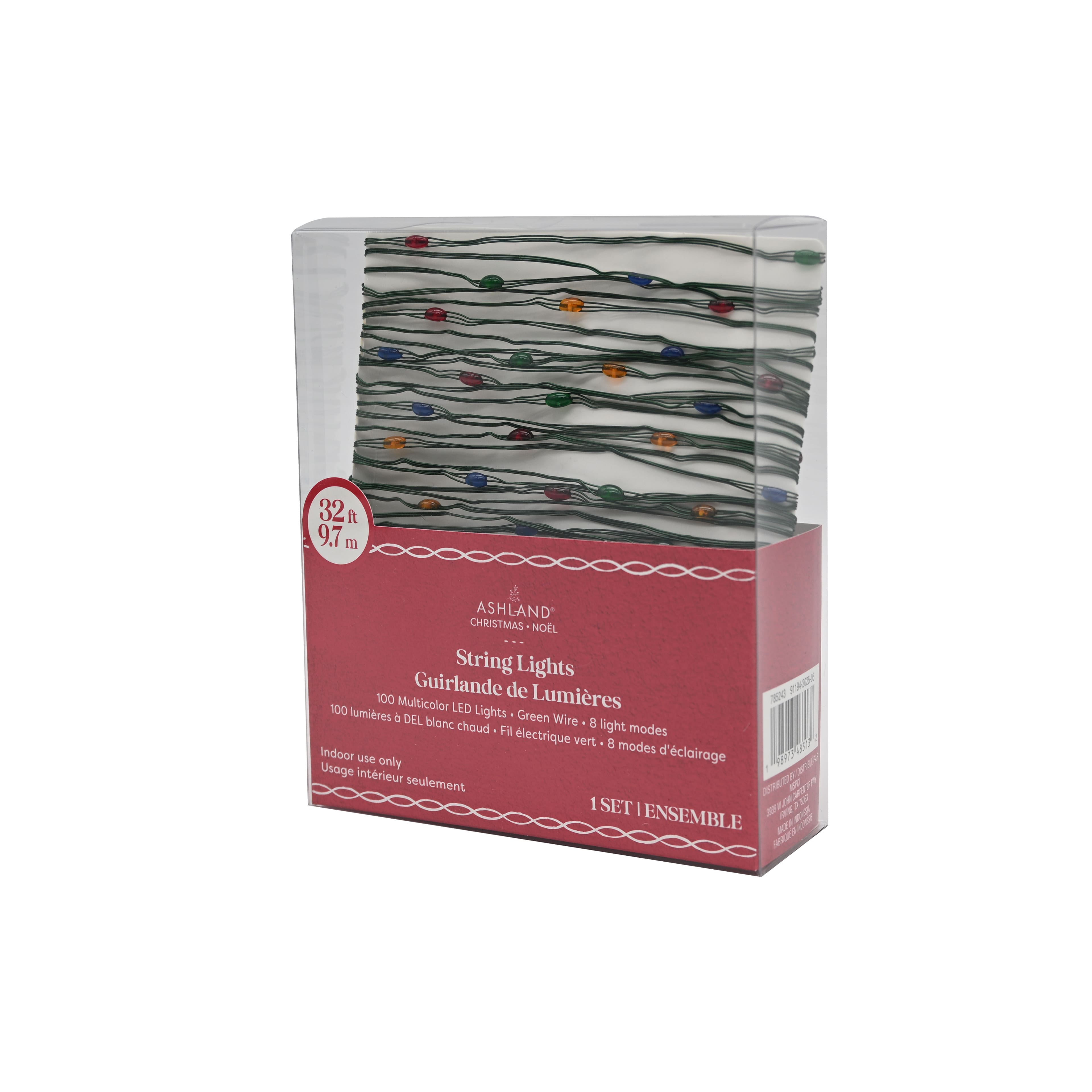 100ct. Multicolor LED Bead String Lights on Green Wire by Ashland&#xAE;