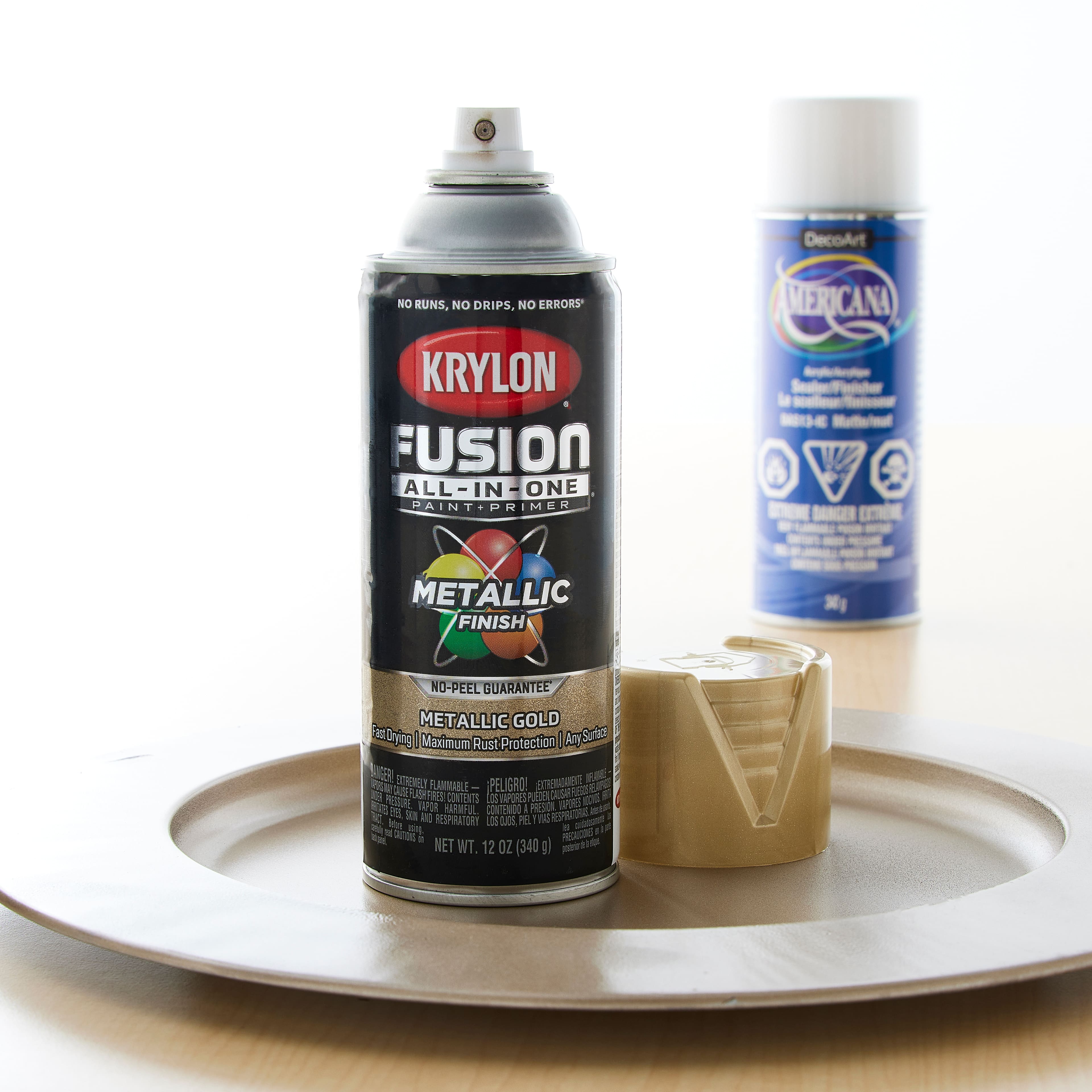 Buy Krylon Fusion All-In-One Spray Paint & Primer Metallic Gold, 12 Oz.