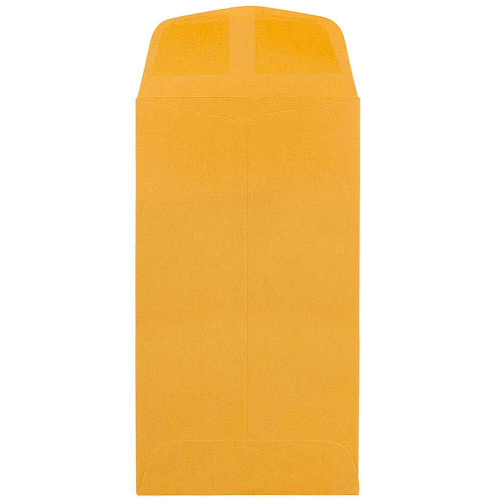JAM Paper 3.375&#x22; x 6&#x22; Brown Kraft Recycled Coin Business Envelopes, 100ct.