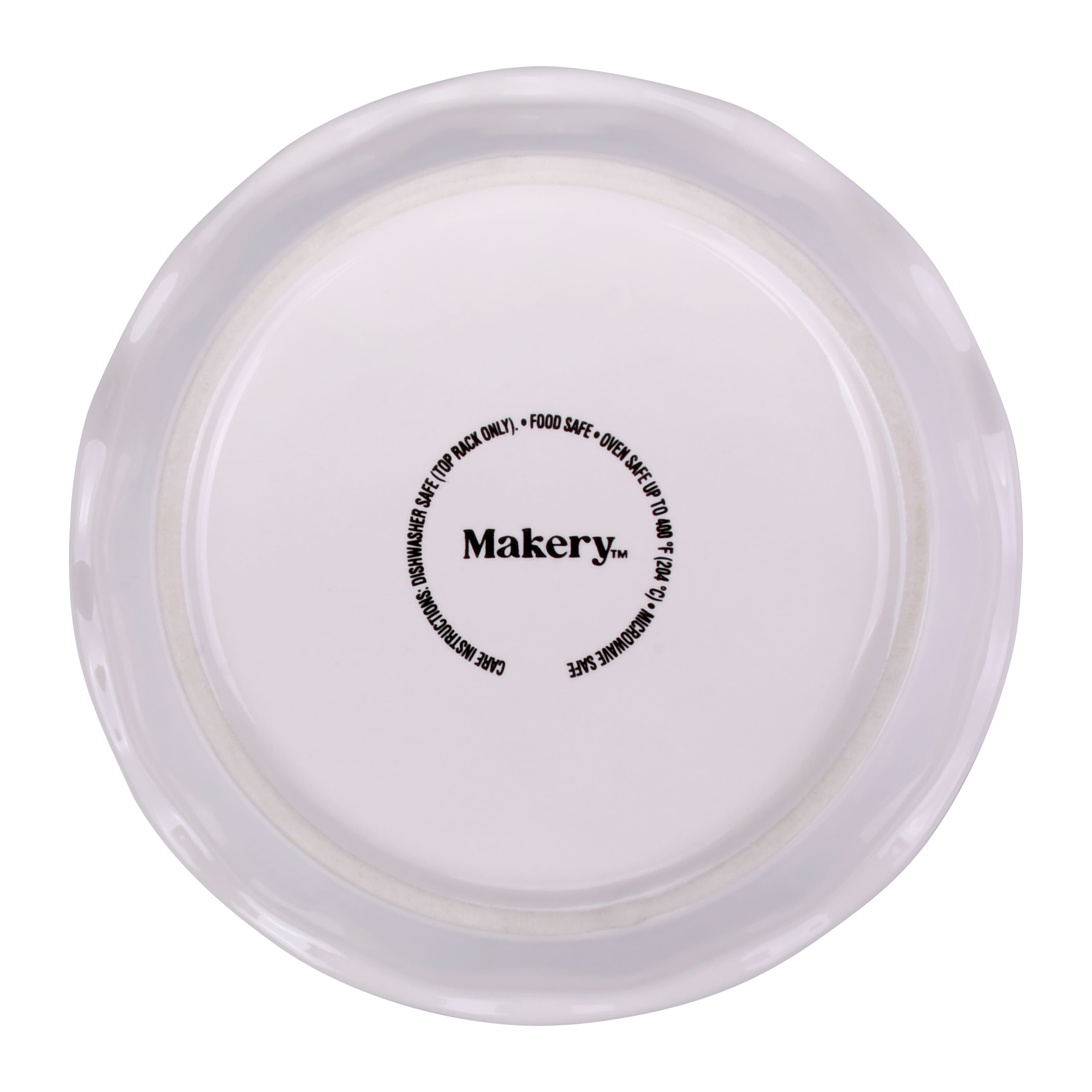 6&#x22; Mini Cream Ceramic Pie Plate by Makery&#x2122;
