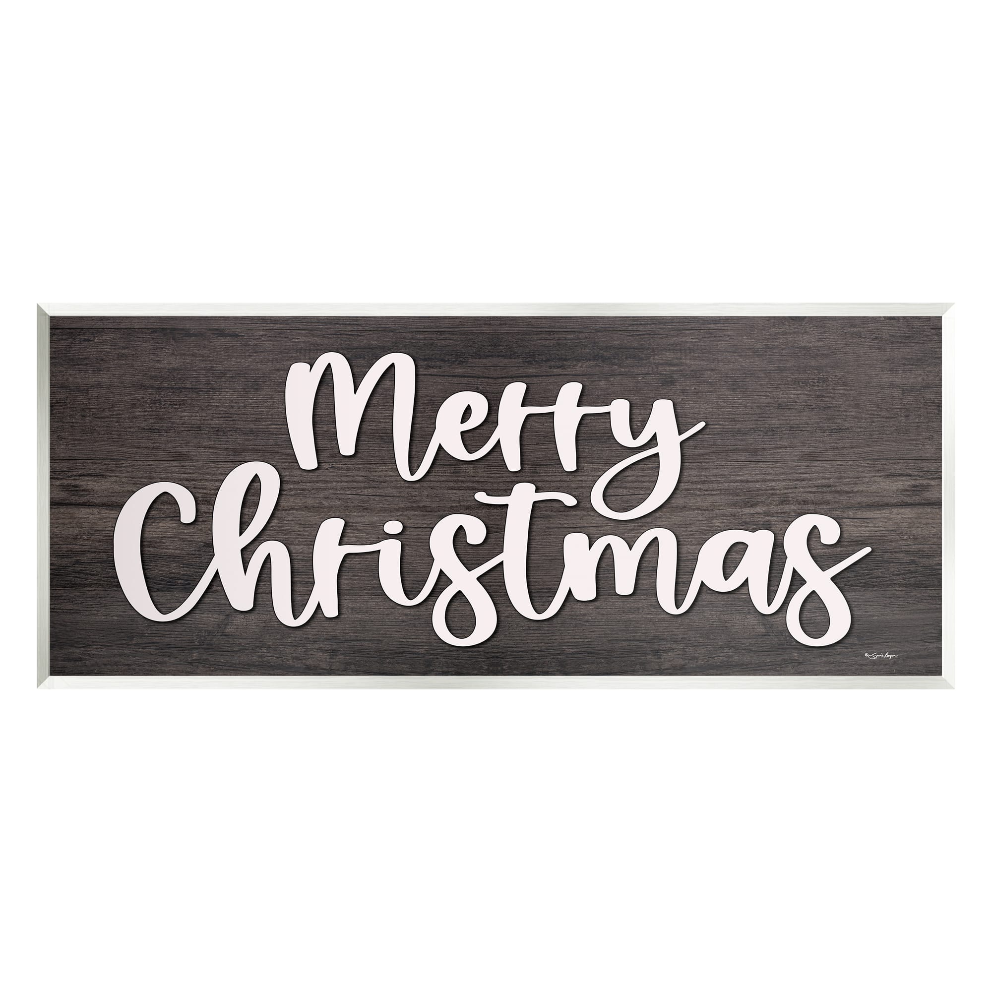 Stupell Industries Merry Christmas Farmhouse Wall Art