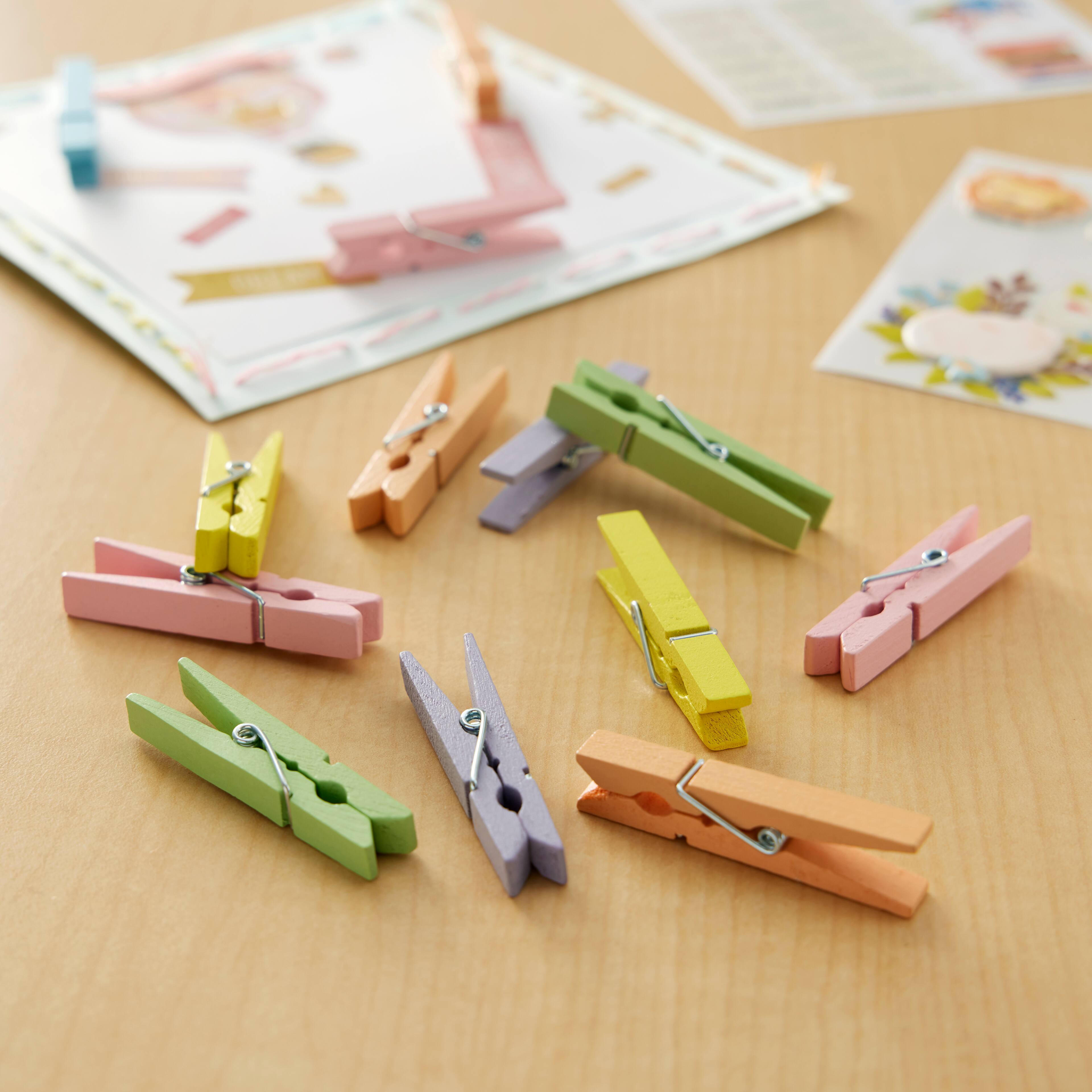 12 Packs: 30 ct. (360 total) Medium Pastel Clothespins by Recollections&#x2122;