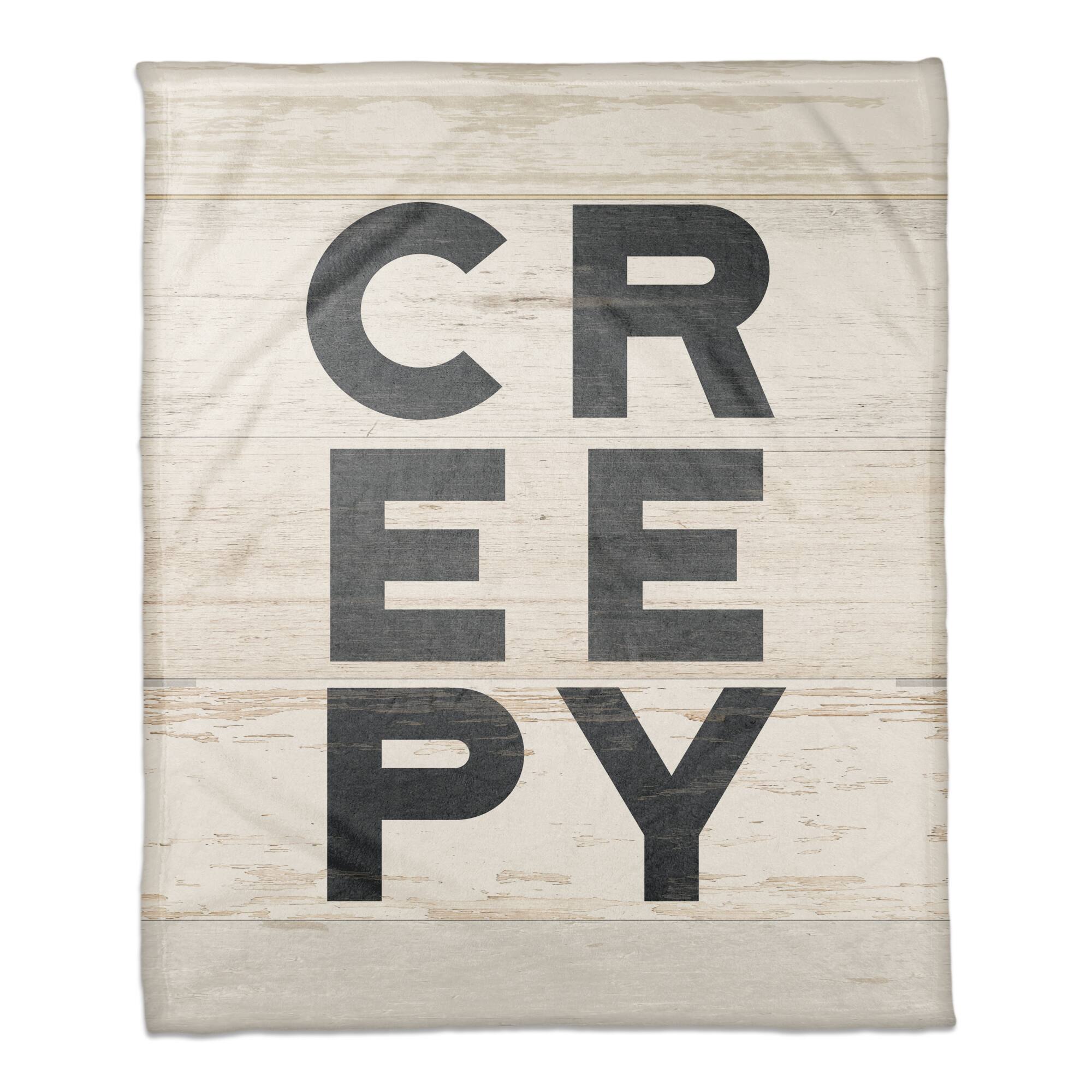 Creepy Wood Fleece Throw