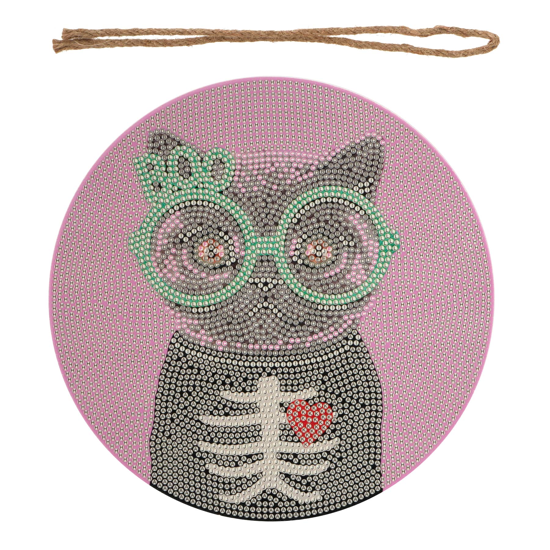 8&#x22; Boo Cat Round Wood Plaque Diamond Art Kit by Make Market&#xAE;