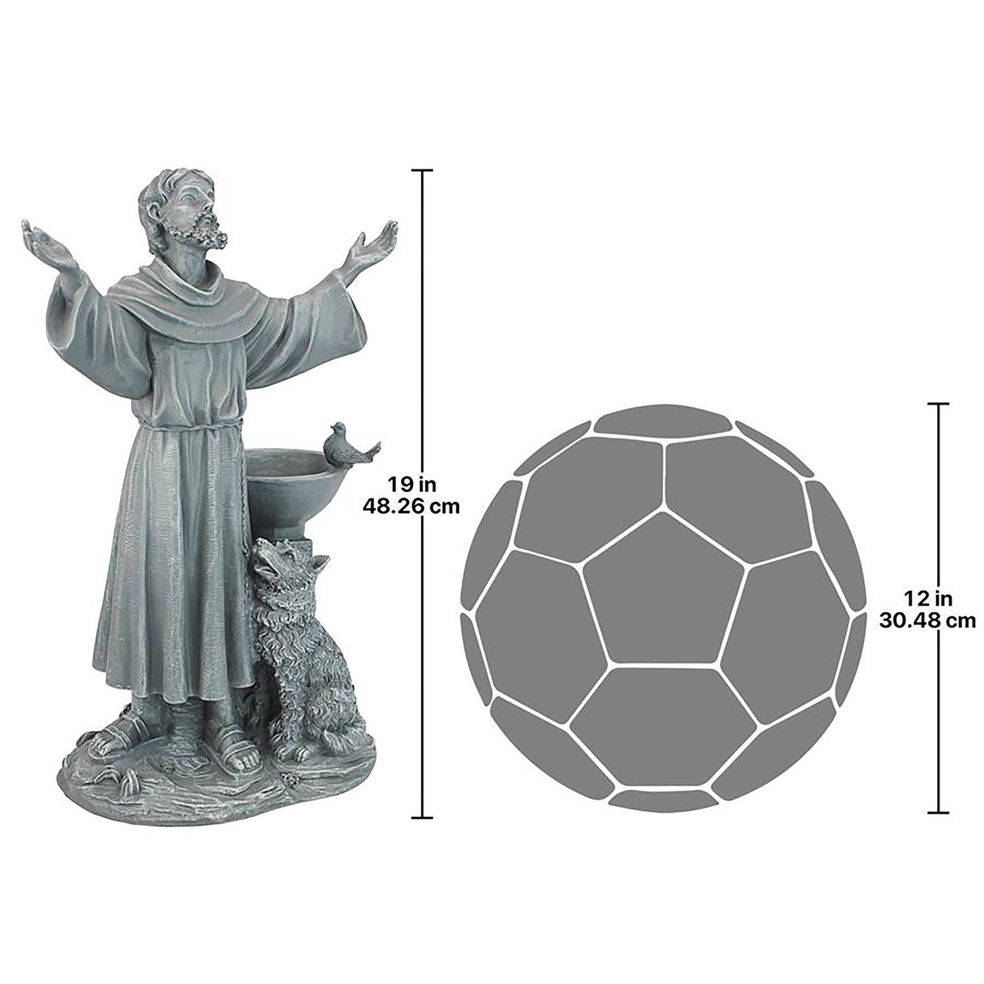 Design Toscano 19&#x22; St. Francis&#x27;s Garden Blessing Sculpture
