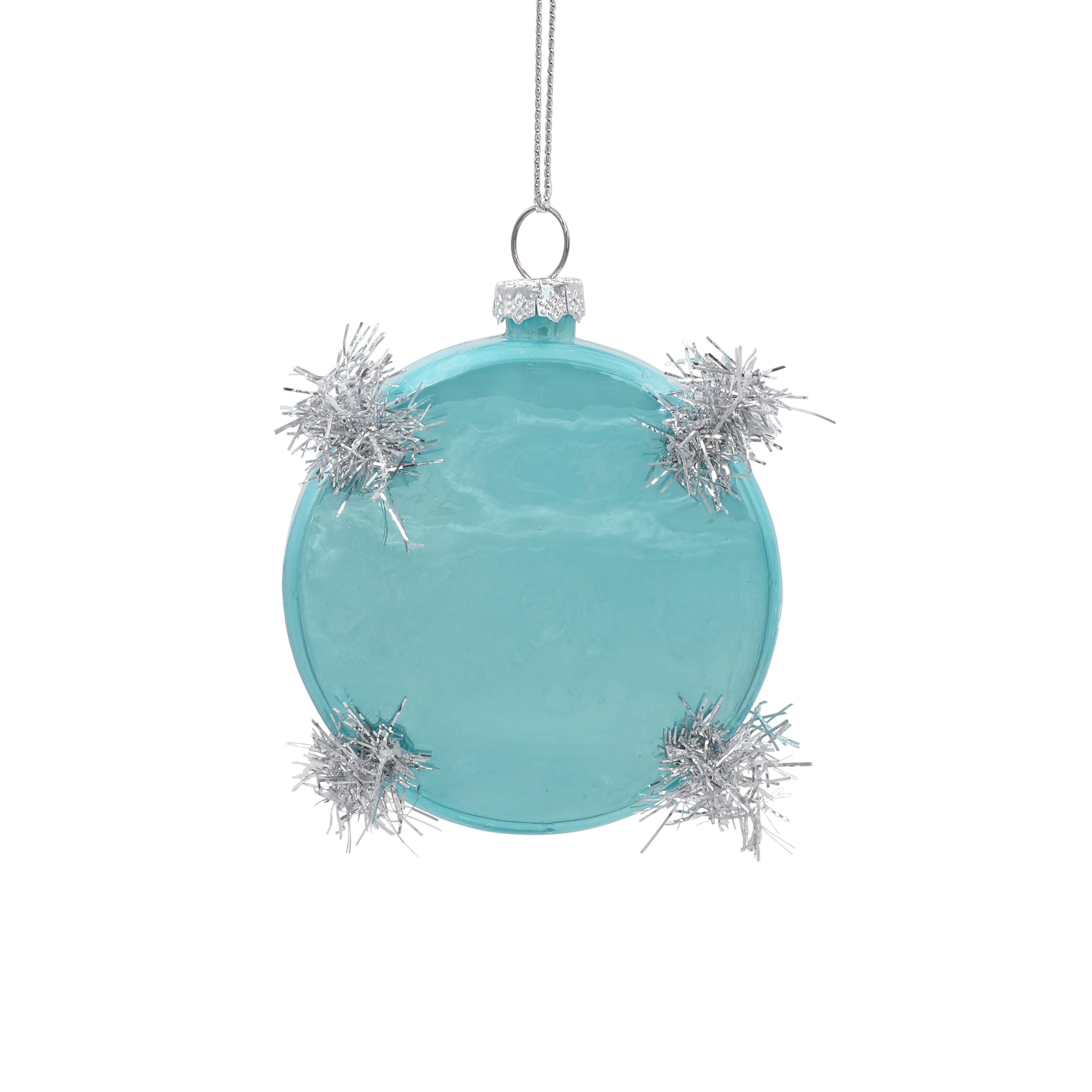 3.5&#x22; Black &#x26; Blue Vacuum Glass Ornament by Ashland&#xAE;