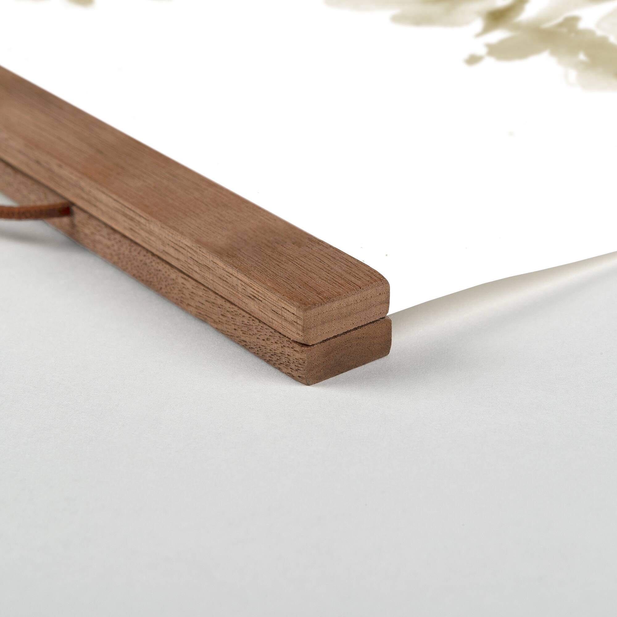 Creamy Florals Teak Hanging Canvas