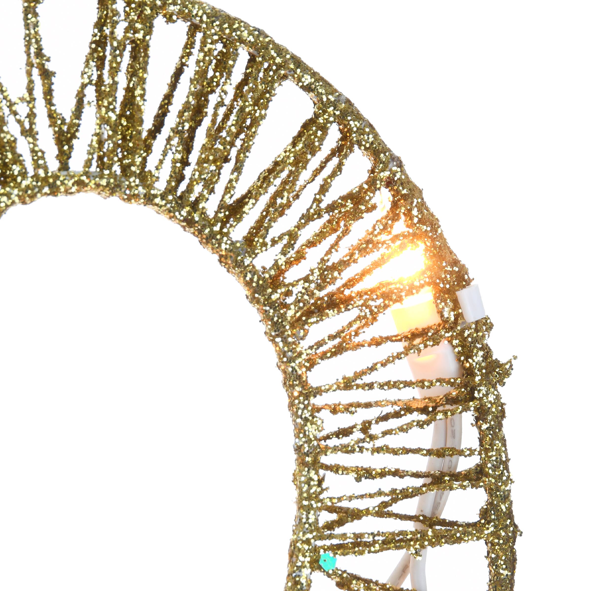 60" Crystal Standing Reindeer Decoration, Clear Mini Incandescent Lights