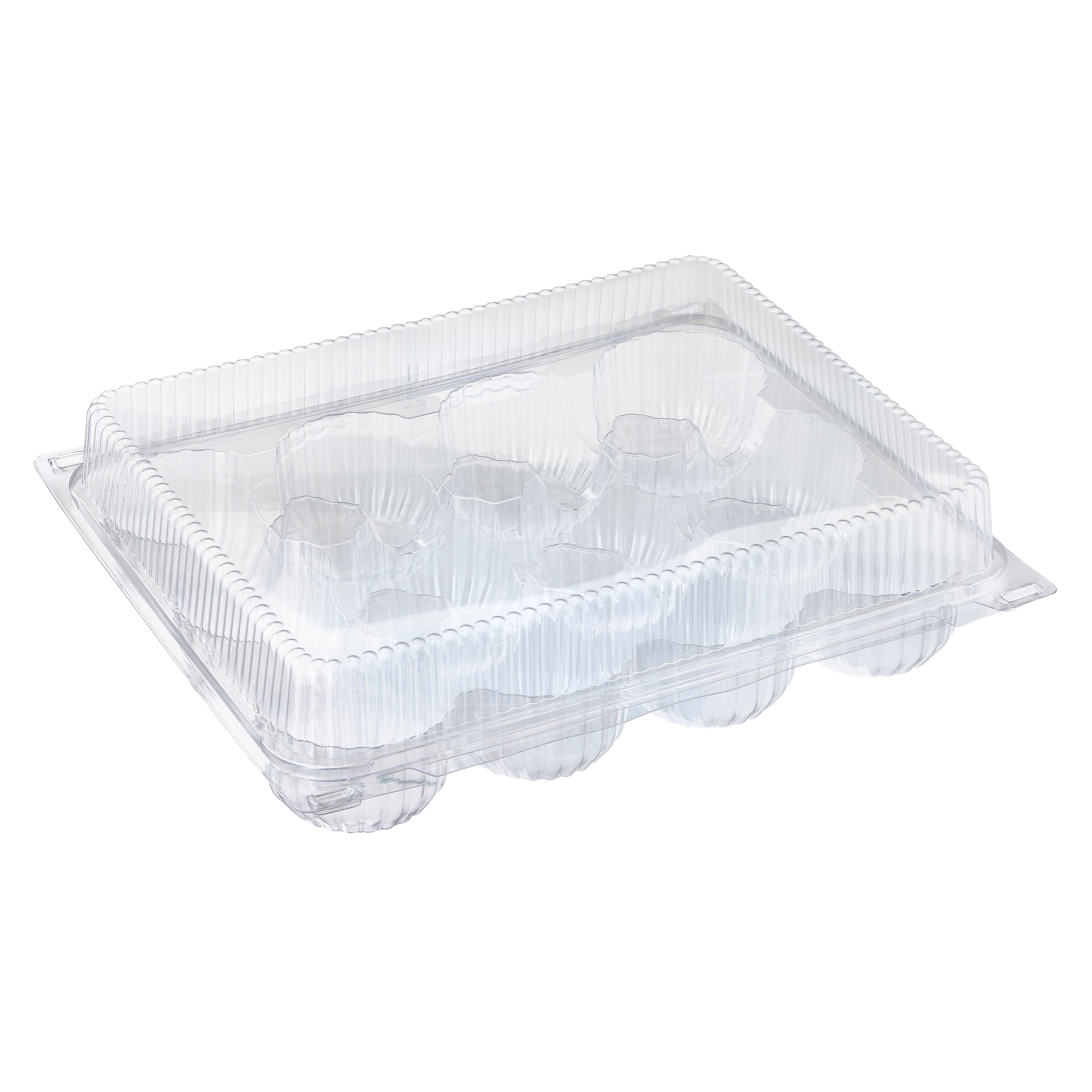 Plastic - 1 Cavity Flat Top Cupcake Container - Standard Size