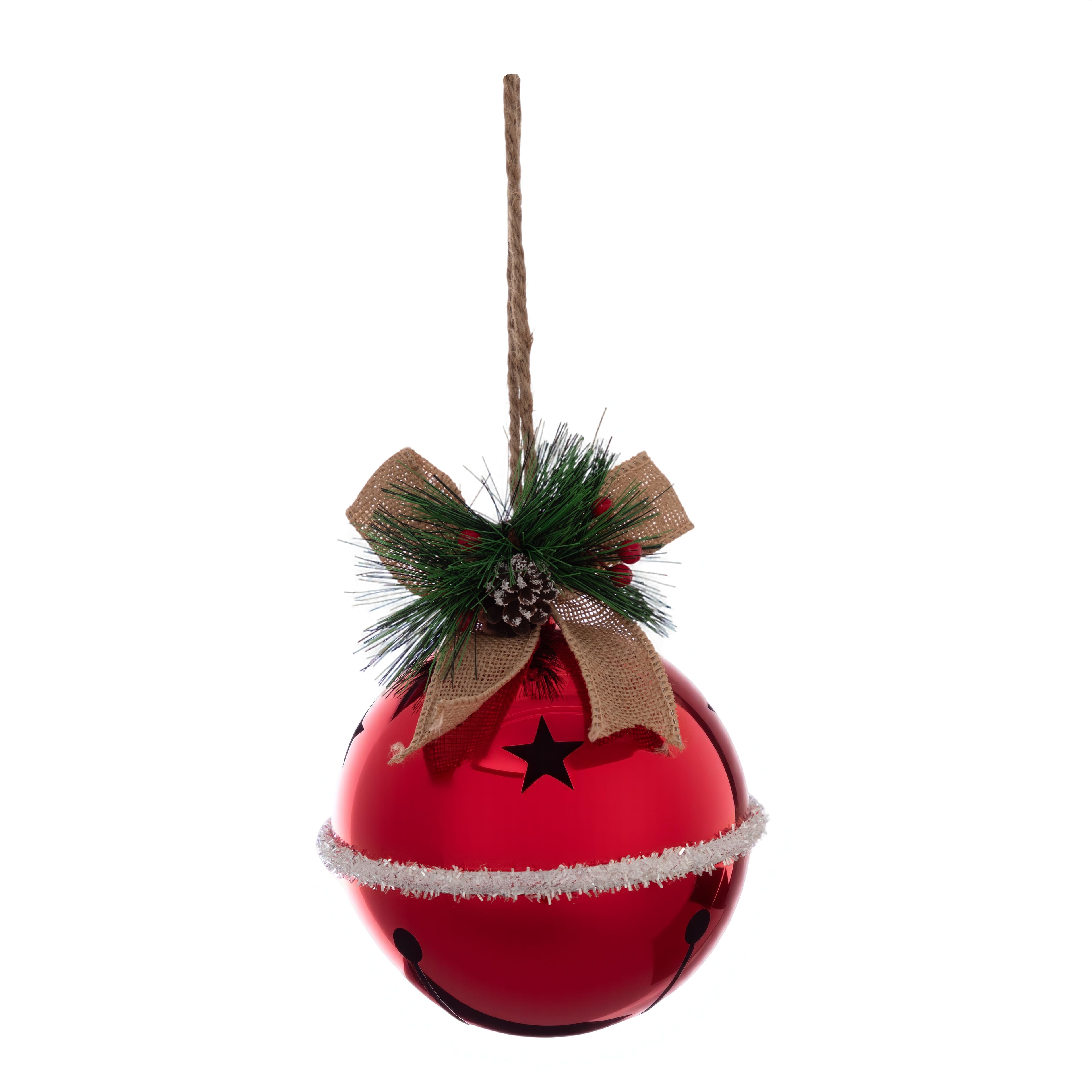 7.5&#x22; Jumbo Red Bell with Pinecone &#x26; Berries by Ashland&#xAE;