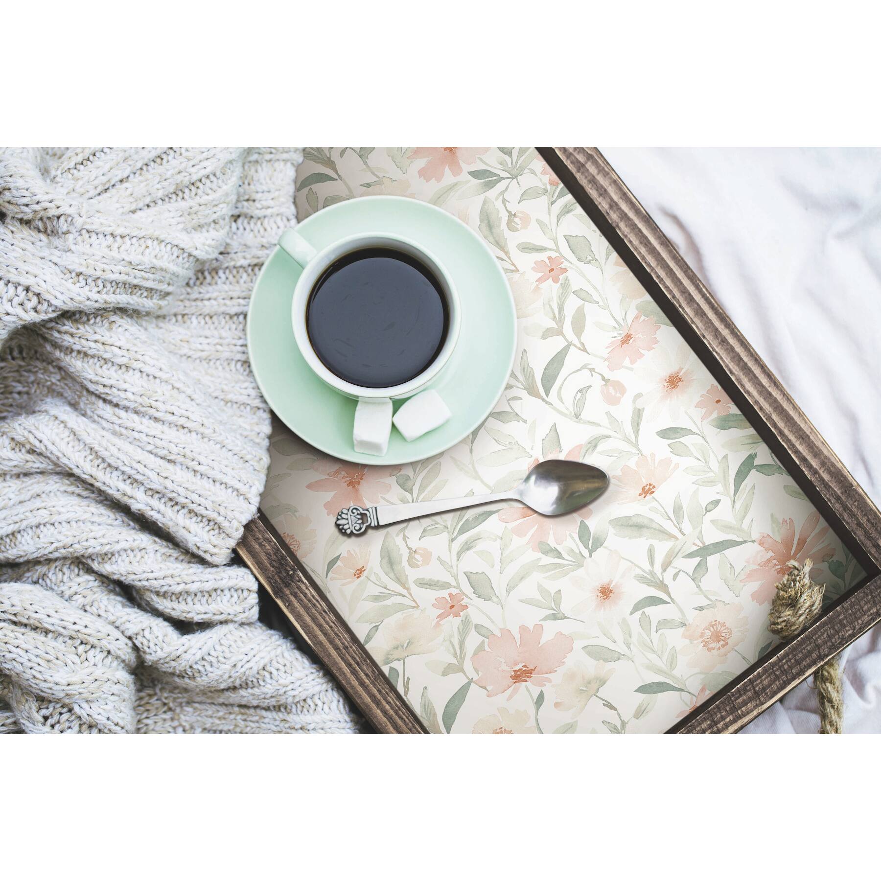 RoomMates Pink & Jade Flower Market Peel & Stick Wallpaper