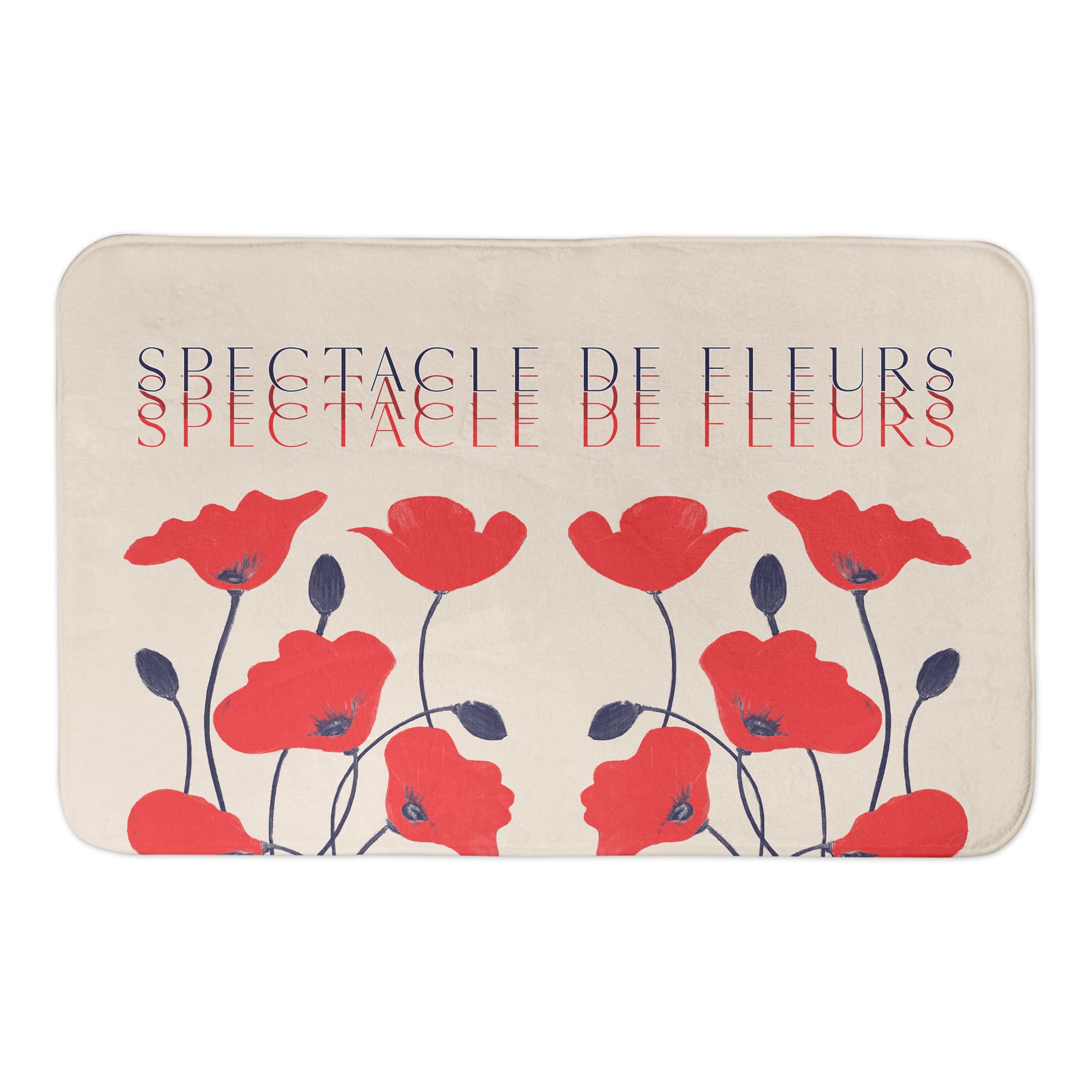 Spectacle De Fleurs 34&#x22; x 21&#x22; Bath Mat