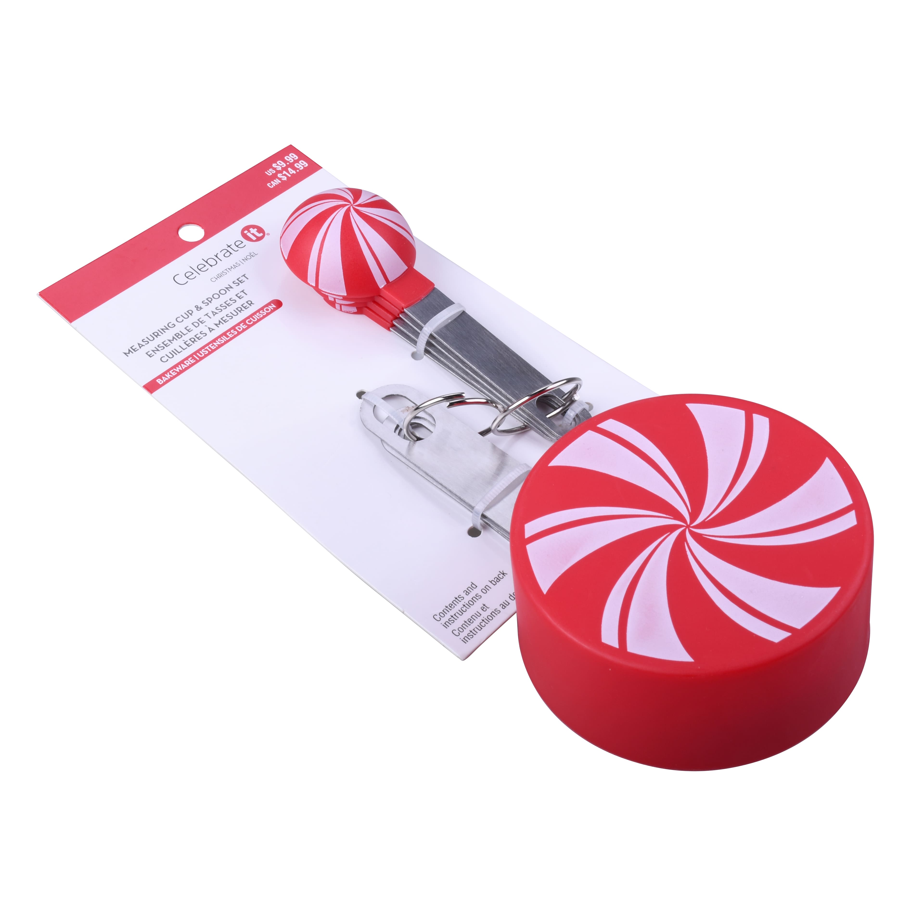 Peppermint Swirl Measuring Cup &#x26; Spoon Set by Celebrate It&#xAE;