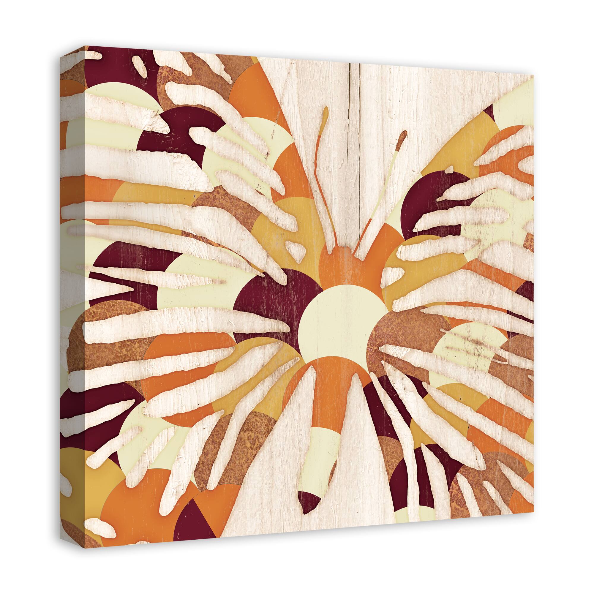 Spice Tone Butterfly Sillhouette 20" x 20" Canvas Wall Art