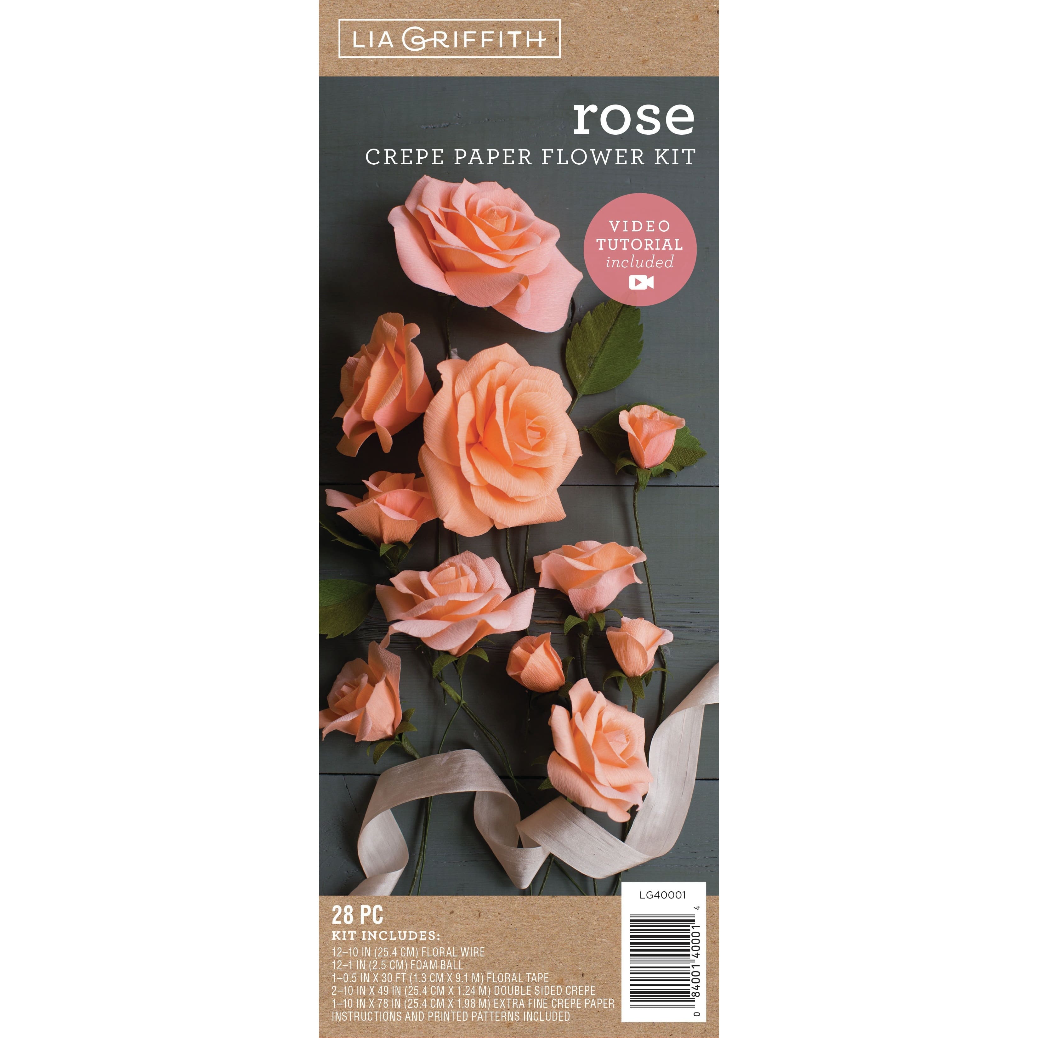 Lia Griffith Roses Crepe Paper Flower Kit