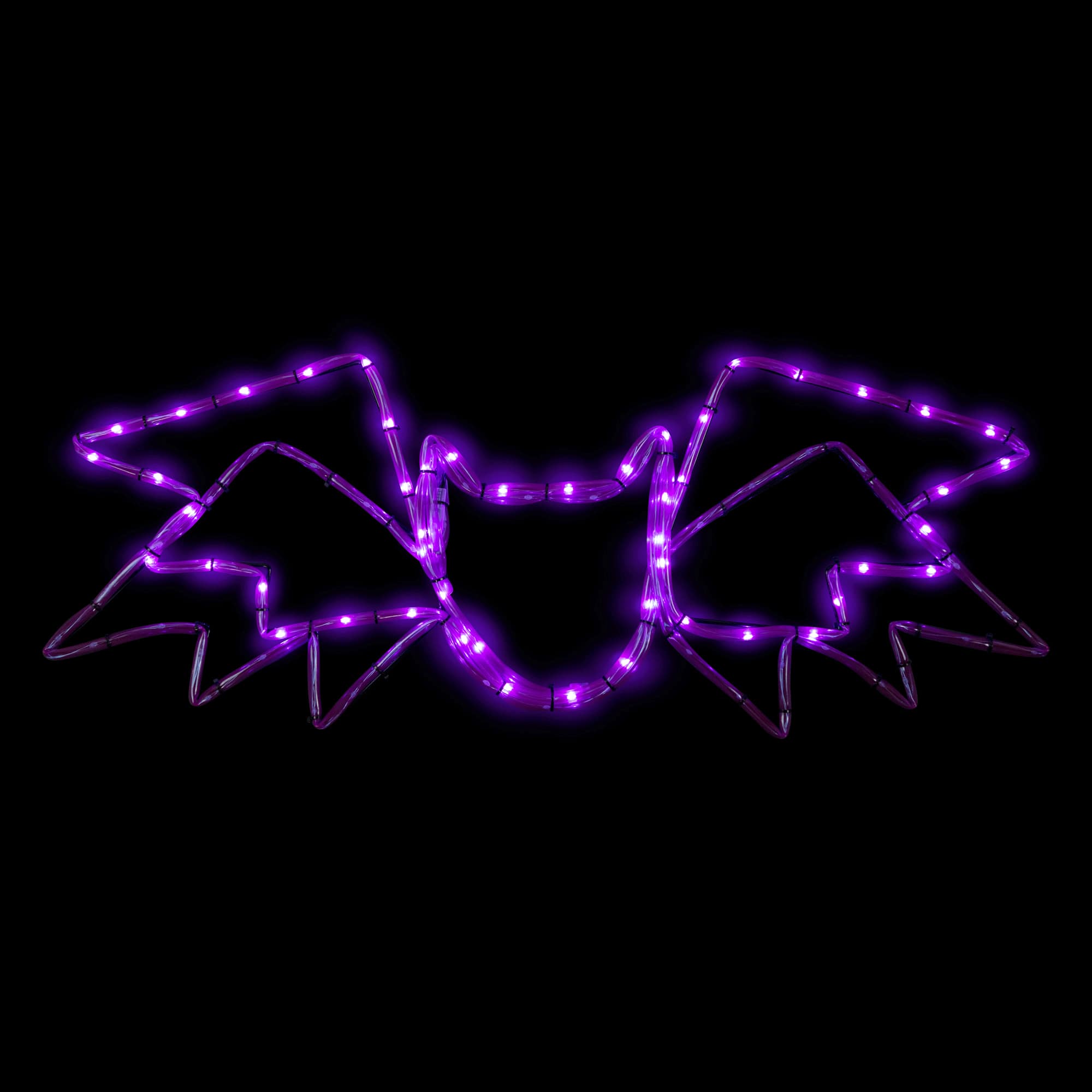 23.5" LED Purple Bat 4 Function Halloween Window Silhouette