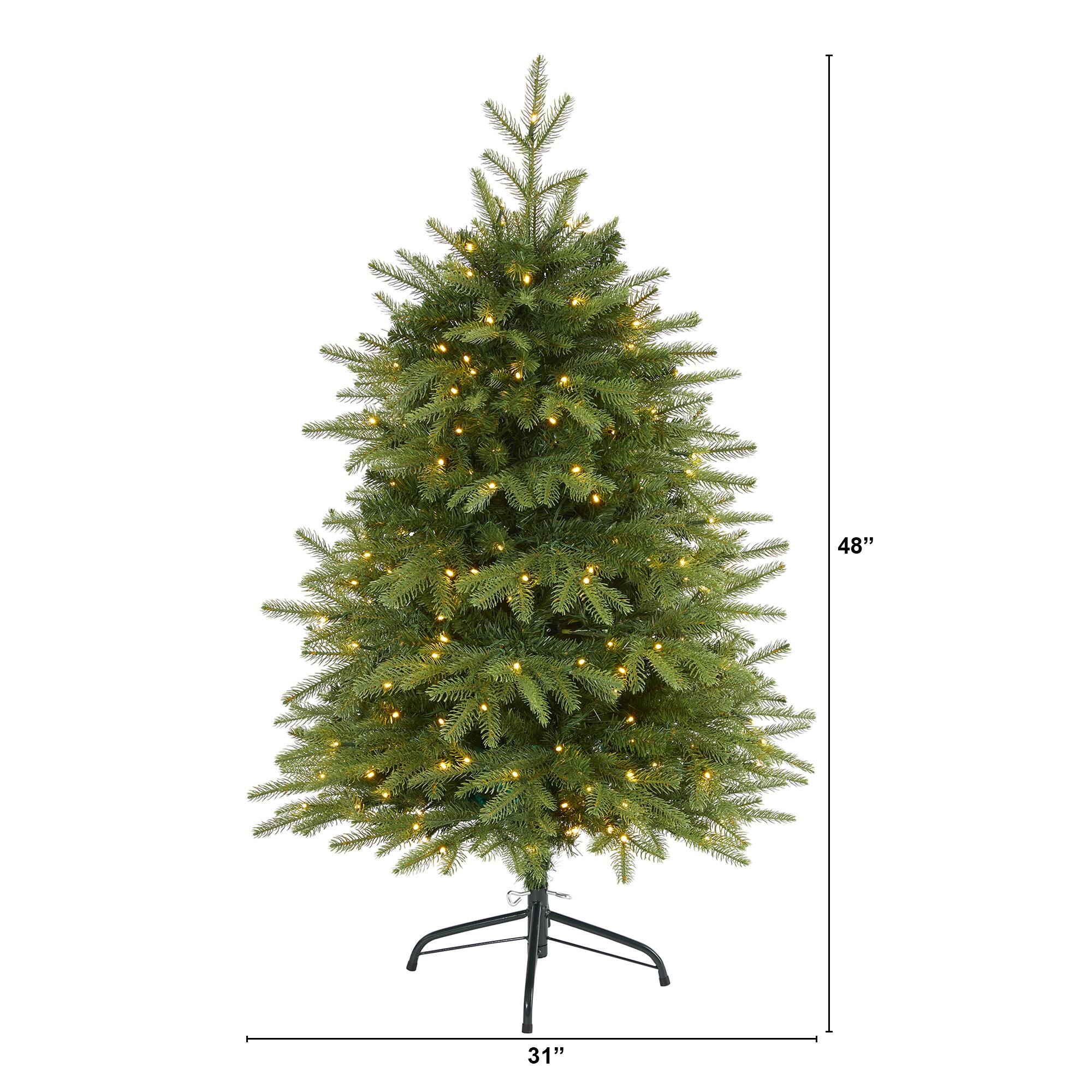4ft. Pre-Lit Vancouver Fir Artificial Christmas Tree, Clear LED Lights