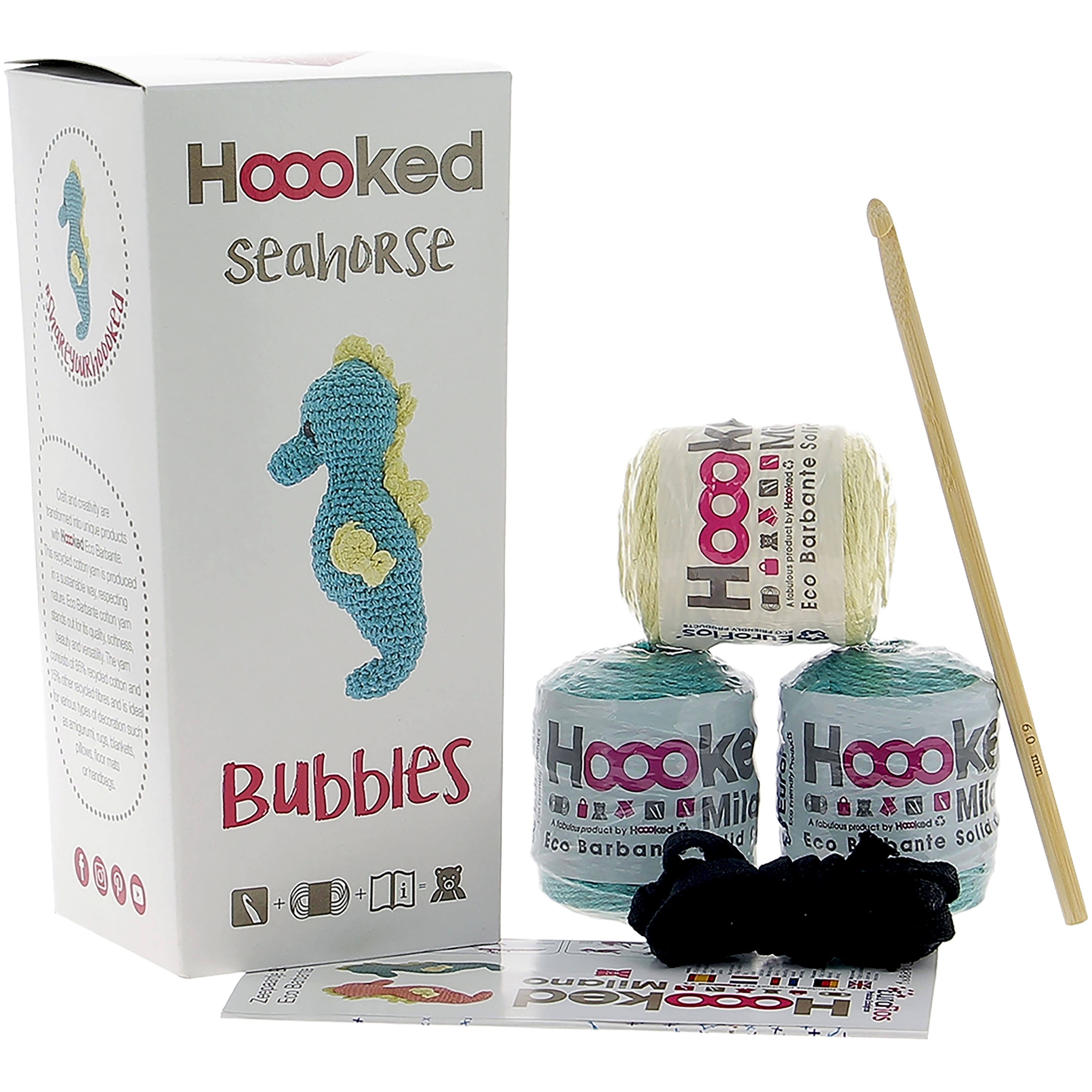 Hoooked Bubbles the Seahorse DIY Crochet Kit