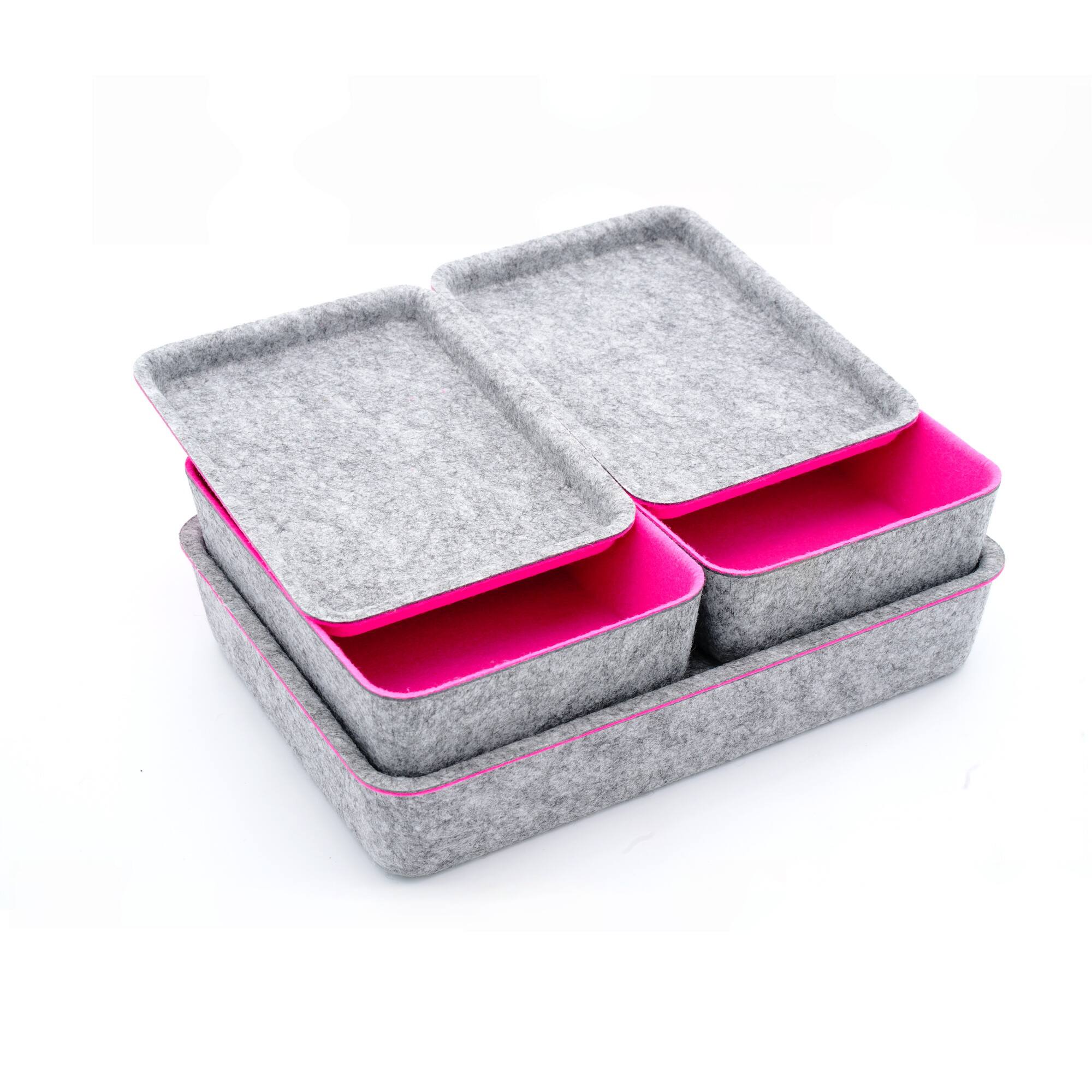 Welaxy Felt 3 Piece Drawer Organizer Bins with Lids | Michaels