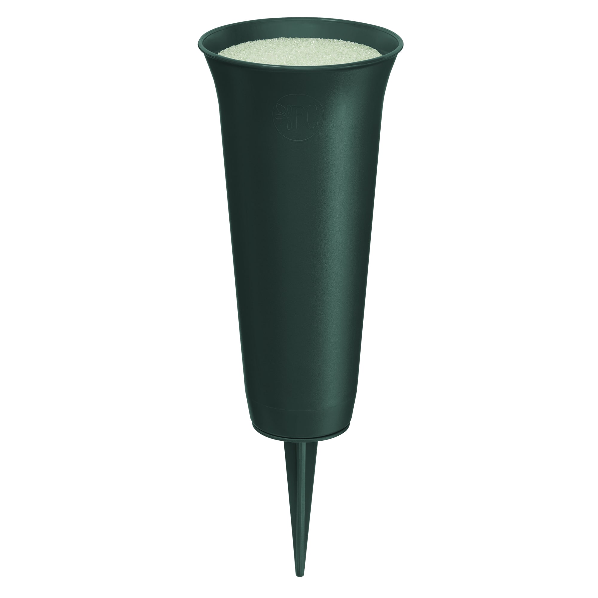 FloraCraft&#xAE; Eternity&#x2122; Green Plastic Cemetery Vase with FloraF&#x14D;M&#xAE; Insert