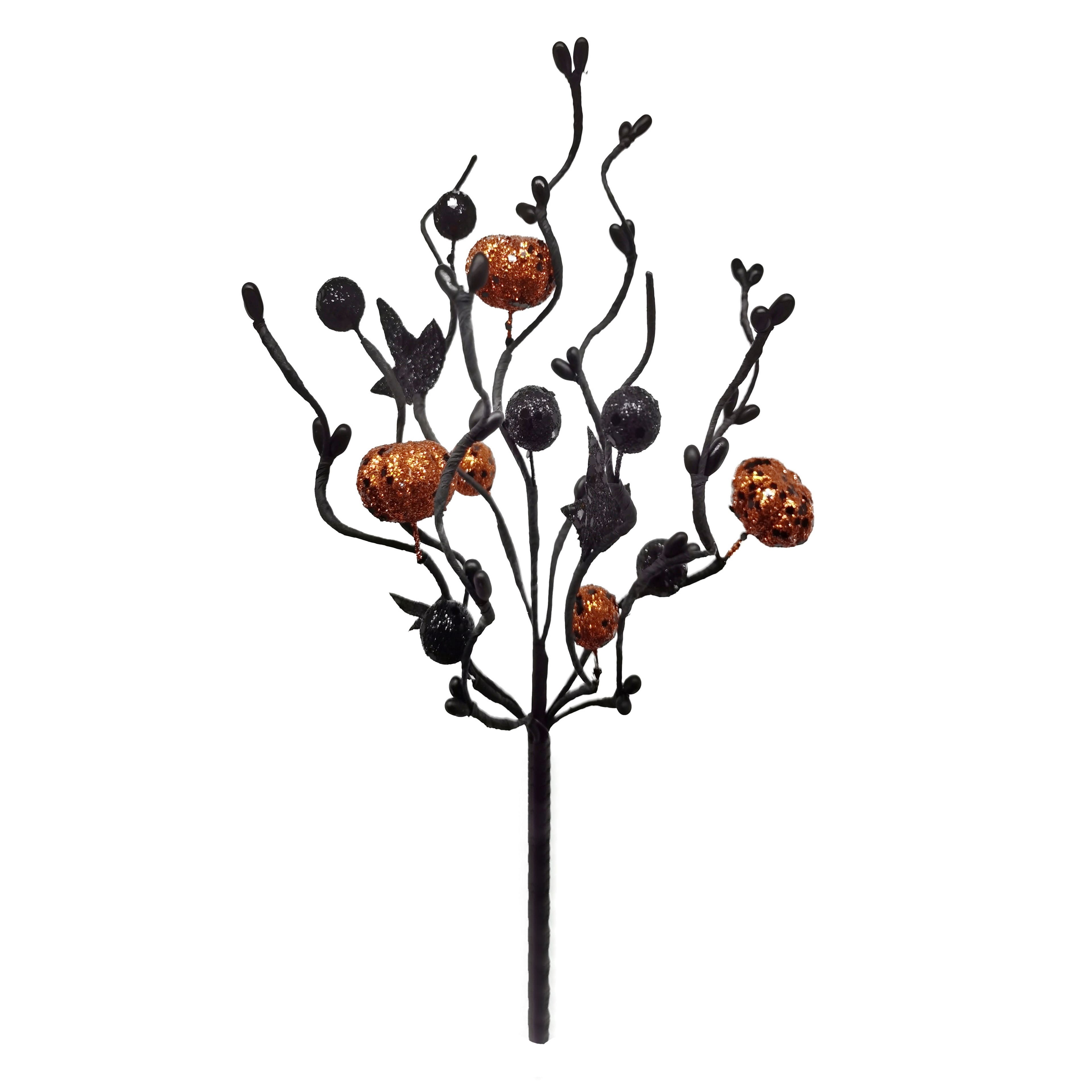 11&#x22; Black &#x26; Orange Pumpkin &#x26; Berry Spray by Ashland&#xAE;