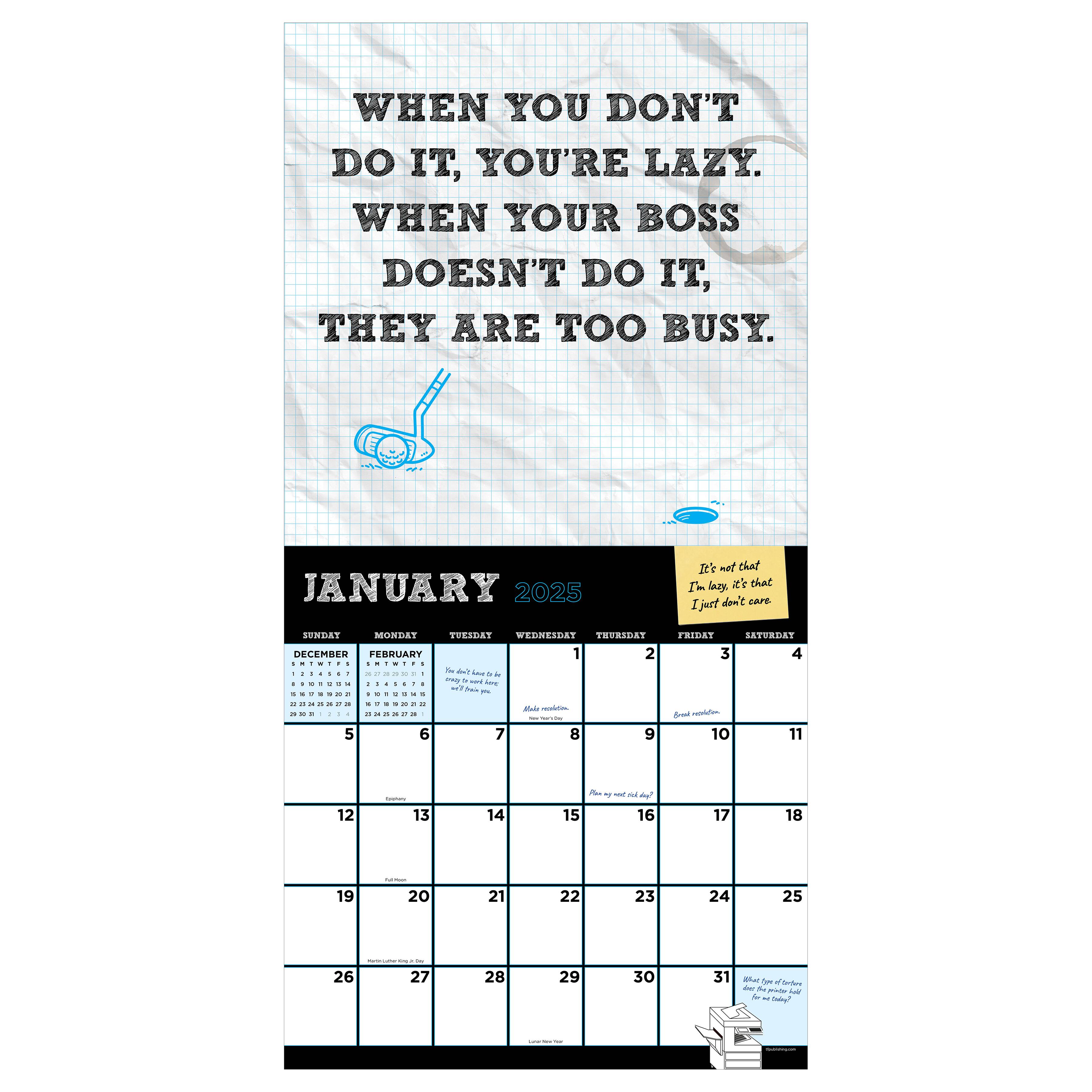 TF Publishing 2025 Per My Previous Email Wall Calendar