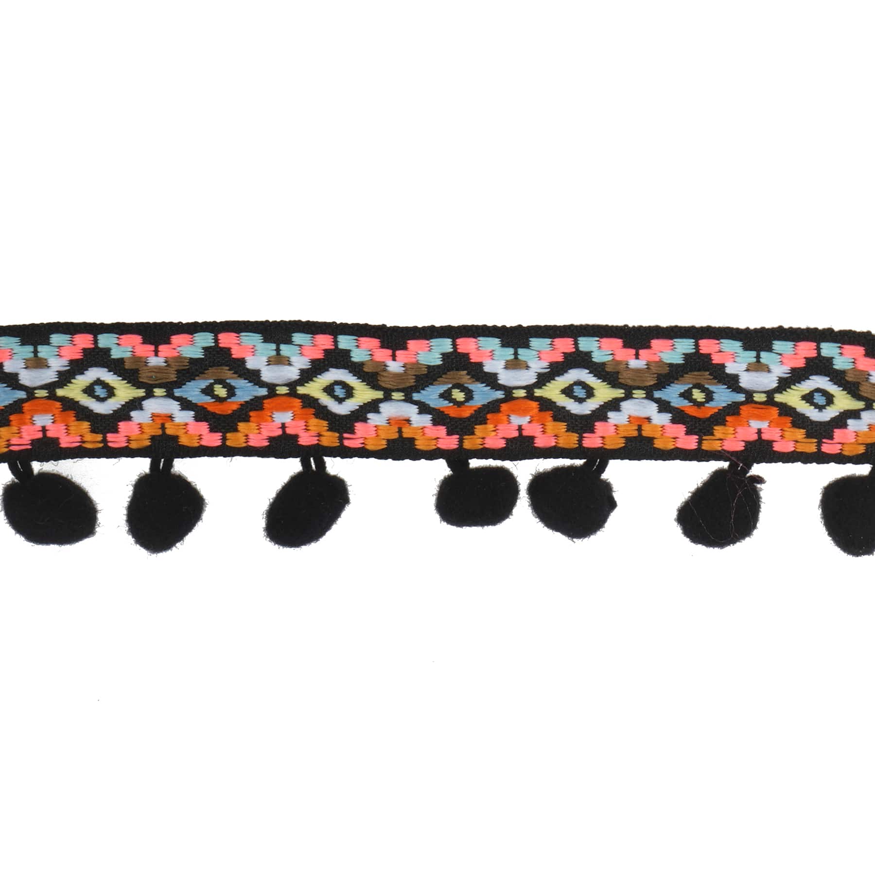 1.5" Jacquard Pom Pom Trim by Celebrate It