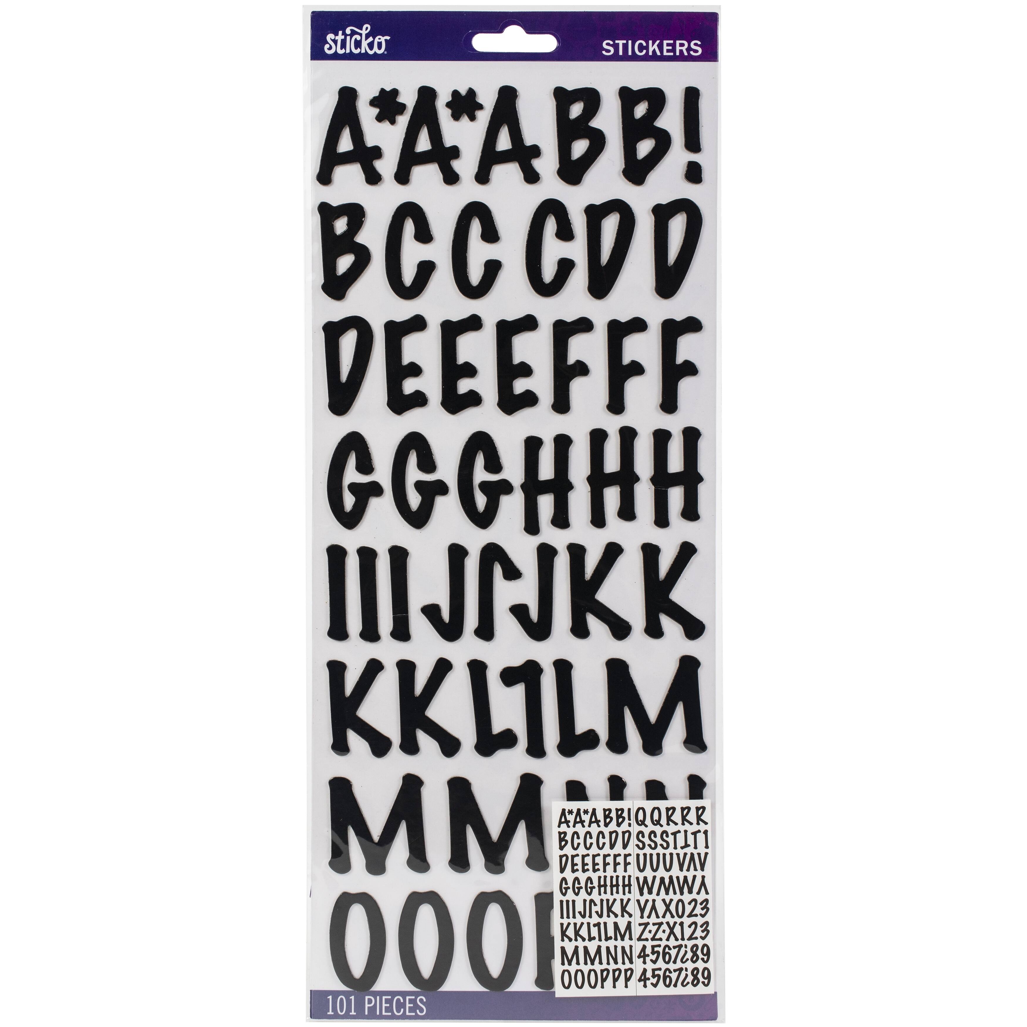 Sticko® Black Marker Alphabet Stickers Michaels