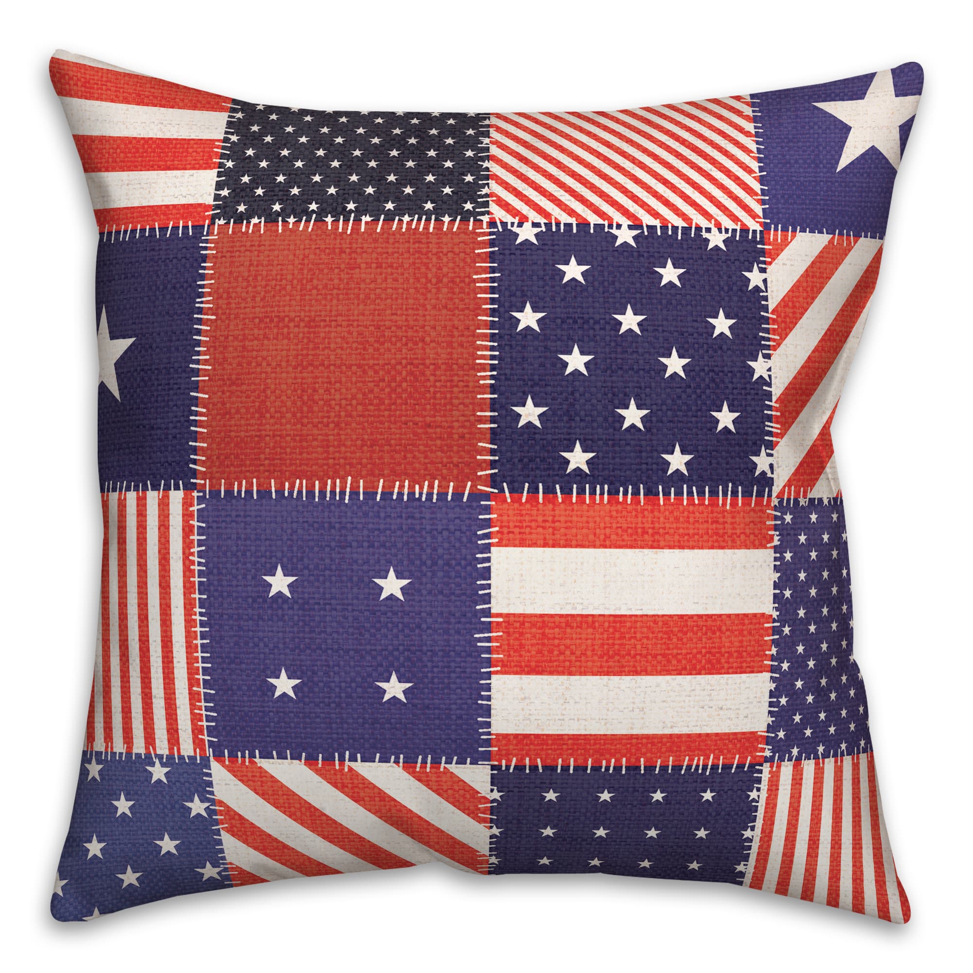 USA Quilt Throw Pillow