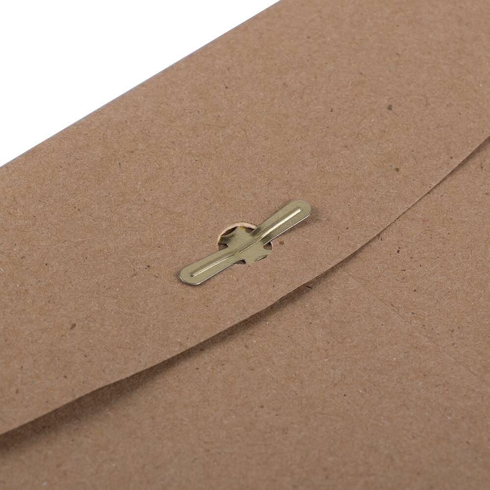 JAM Paper 6&#x22; x 9&#x22; Brown Kraft Paper Bag Premium Invitation Envelopes with Clasp Closure
