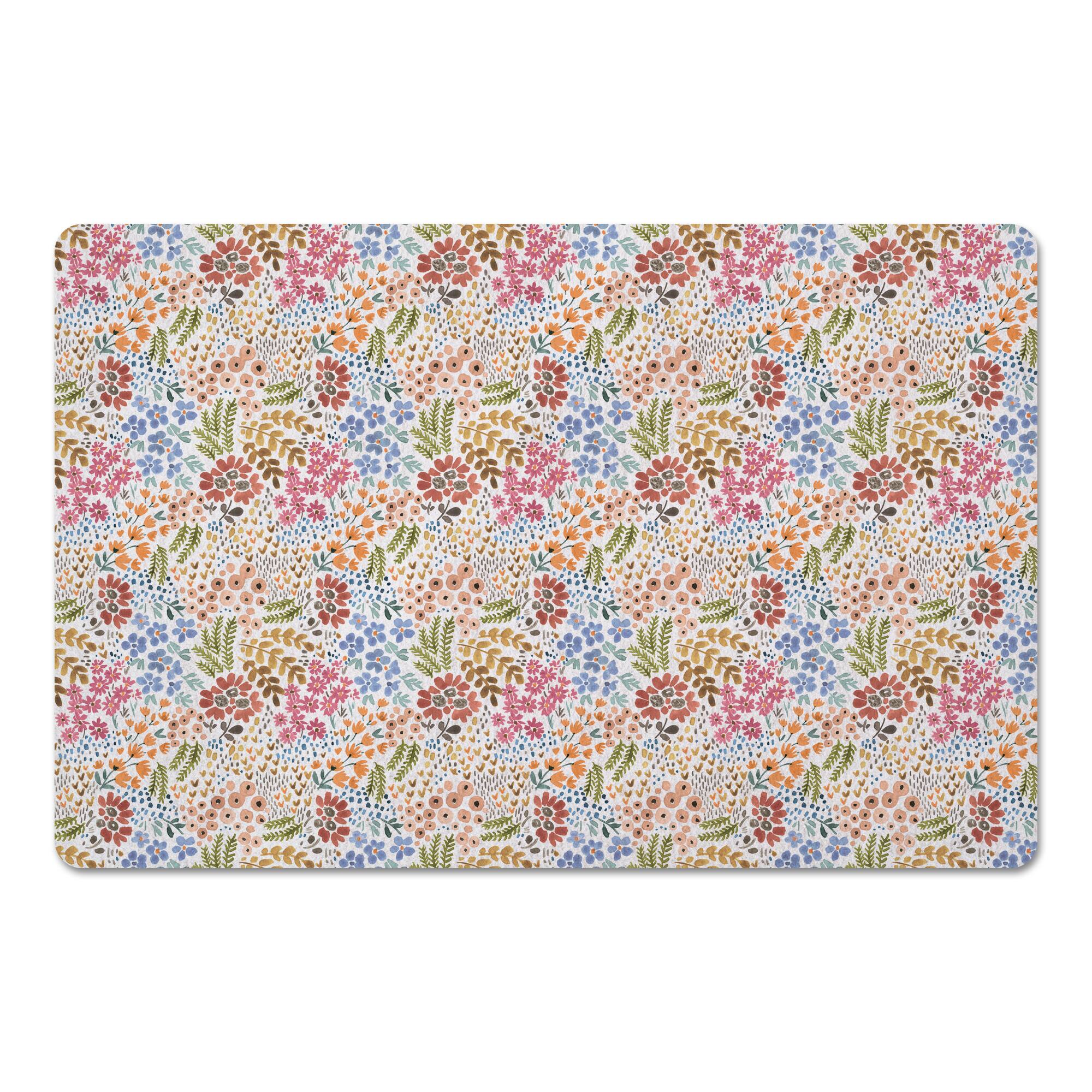 Wild Flower Floral Floor Mat