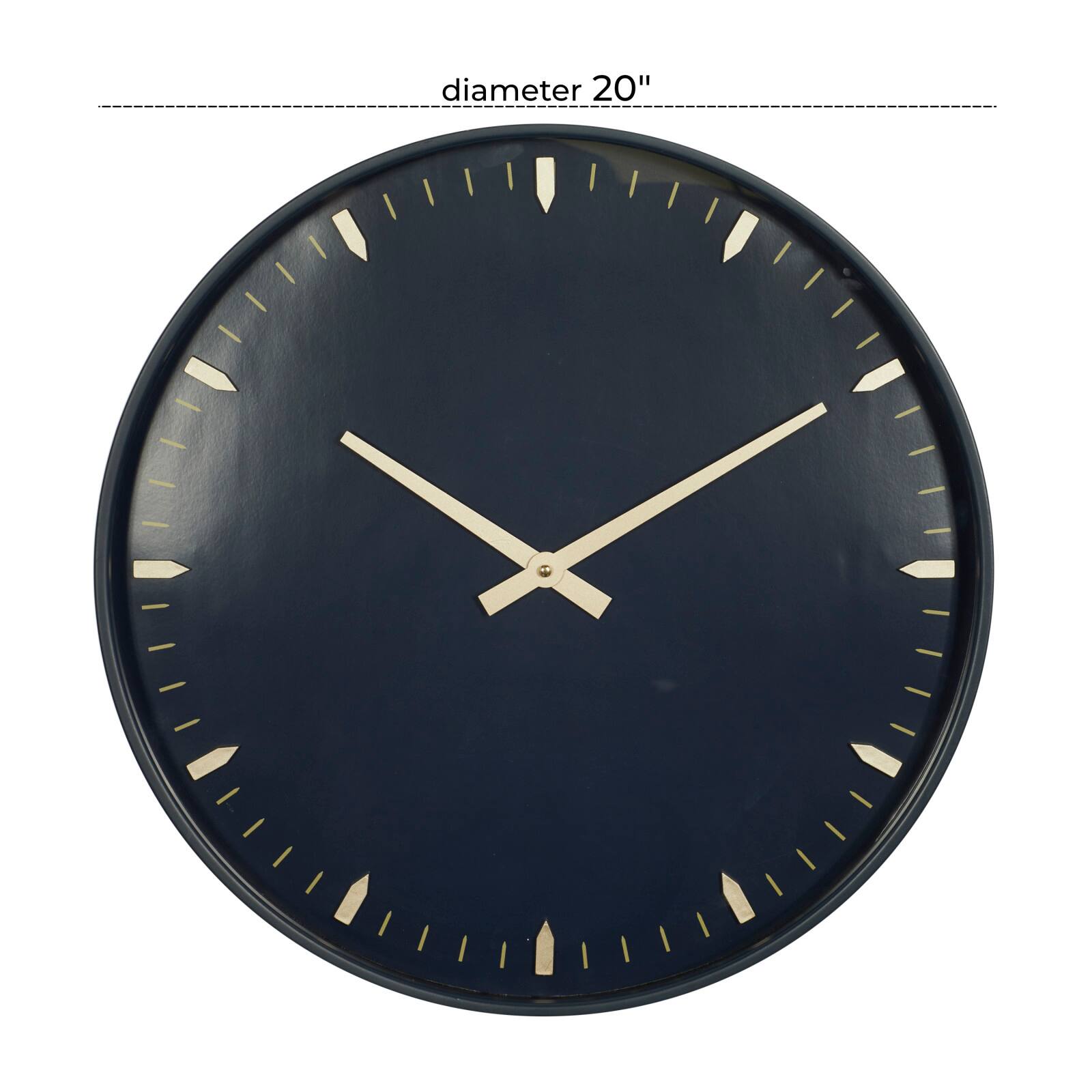 Black Glass Contemporary Wall Clock, 20&#x22; x 20&#x22; x 3&#x22;