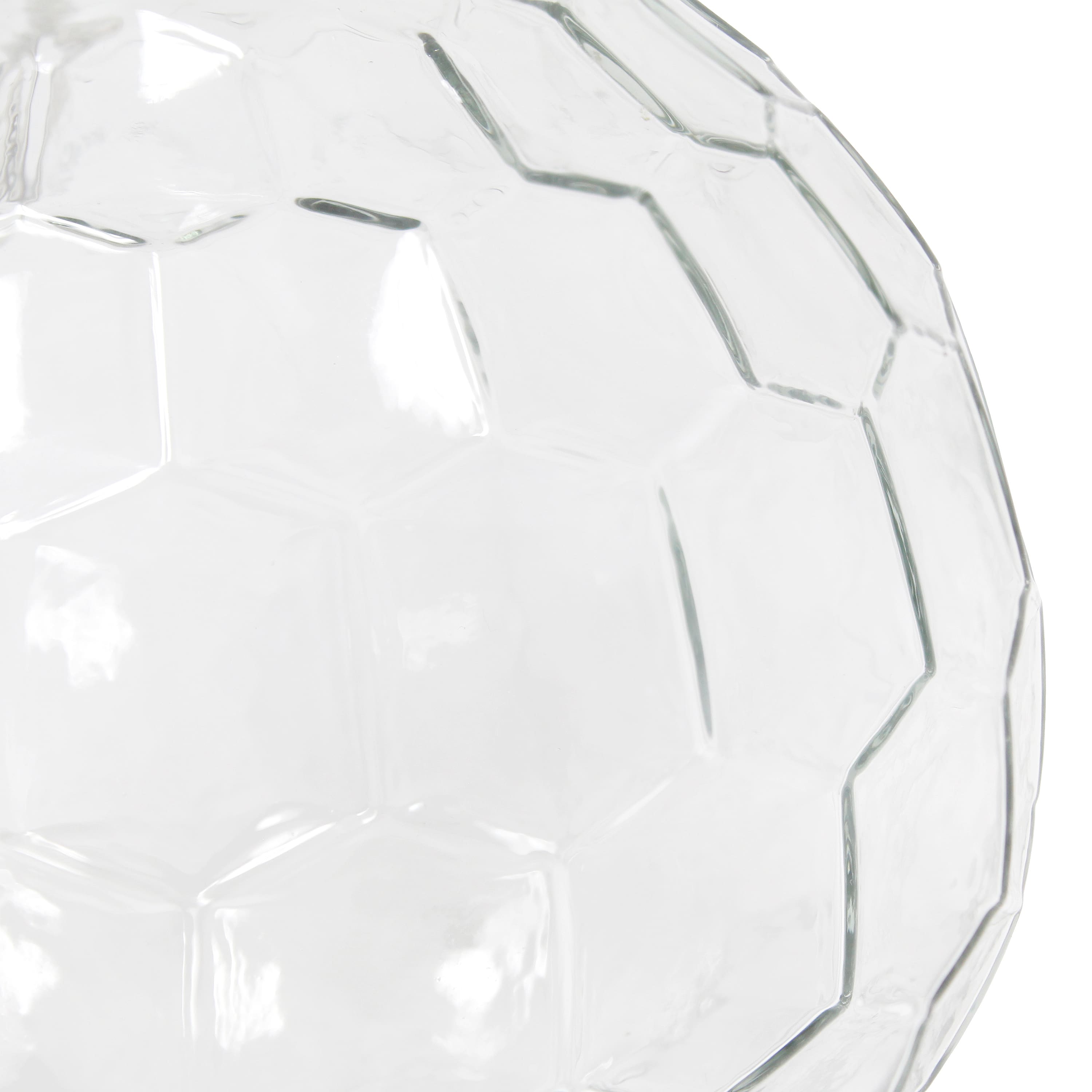 Lalia Home 18&#x22; Clear Honeycomb Glass Table Lamp with White Shade