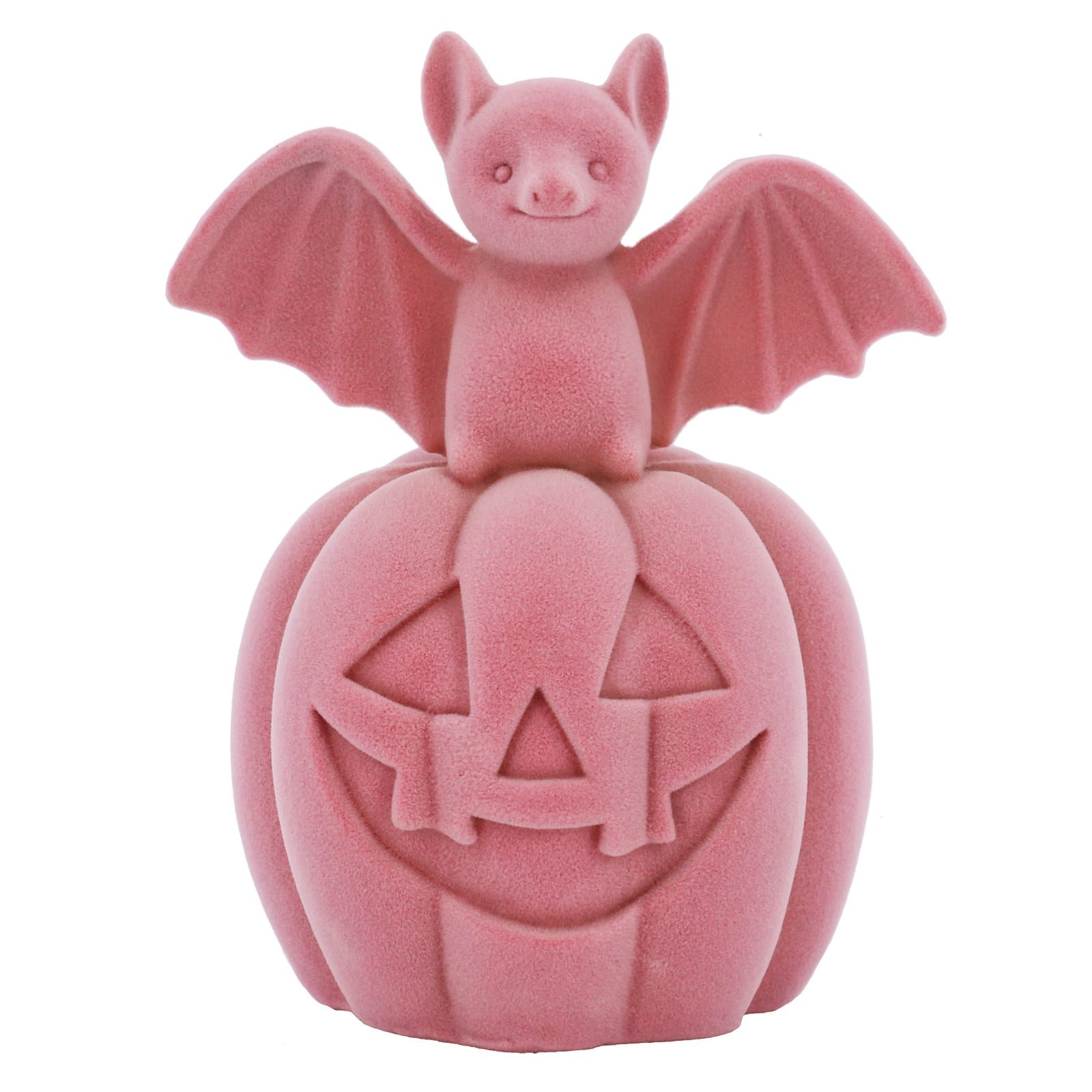 6.5" Flocked Bat on Jack-O'-Lantern Tabletop Accent by Ashland®