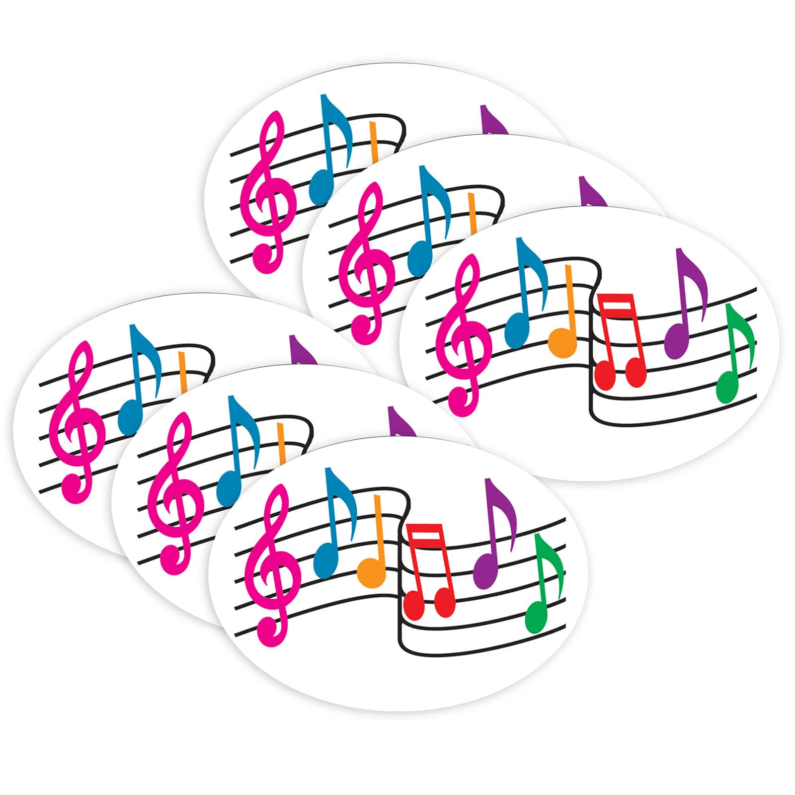 Ashley Productions Music Notes Magnetic Whiteboard Eraser, 6ct.