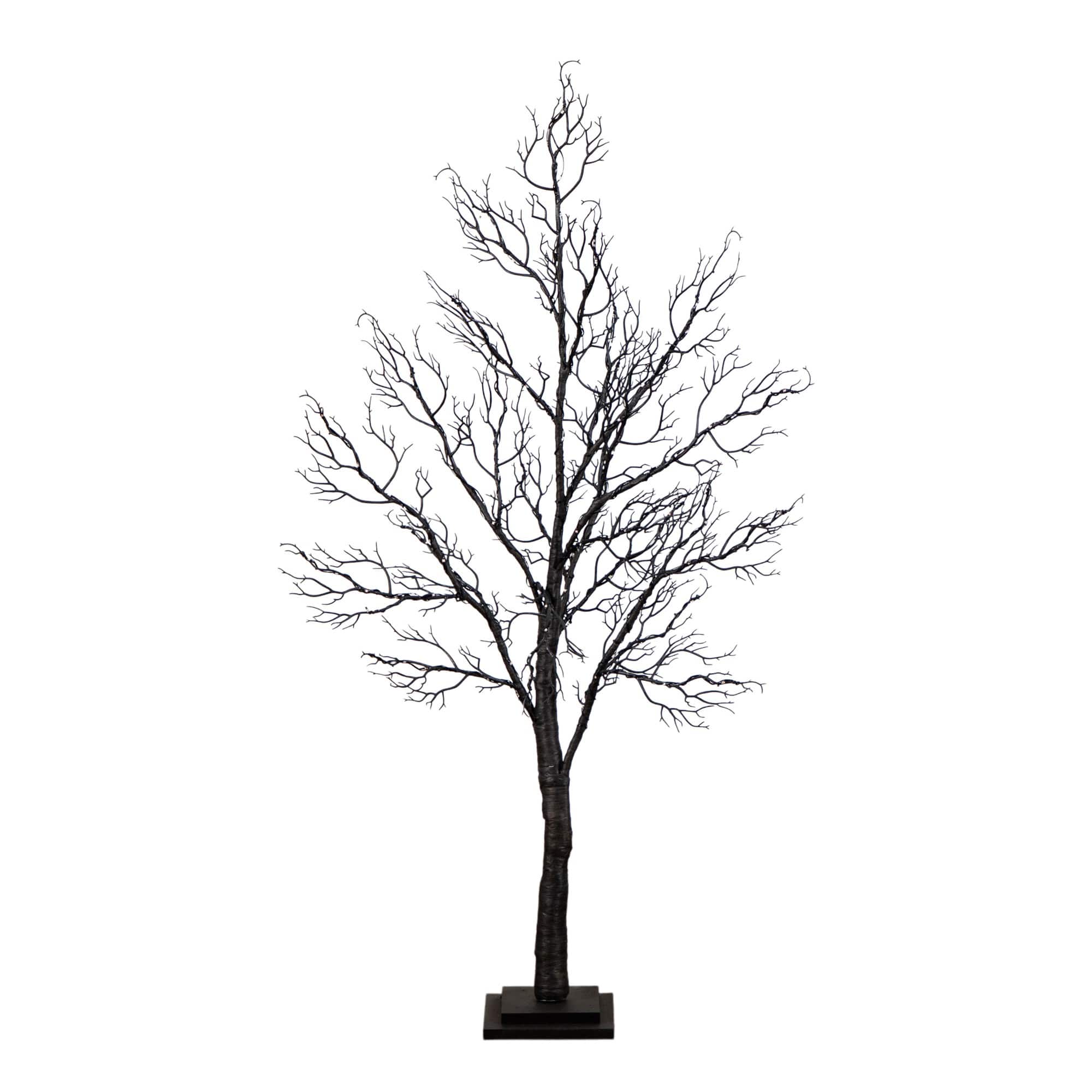 4ft. Pre-Lit Halloween Minimalist Twig Artificial Fall Tree with 160 Orange & Purple LED Lights