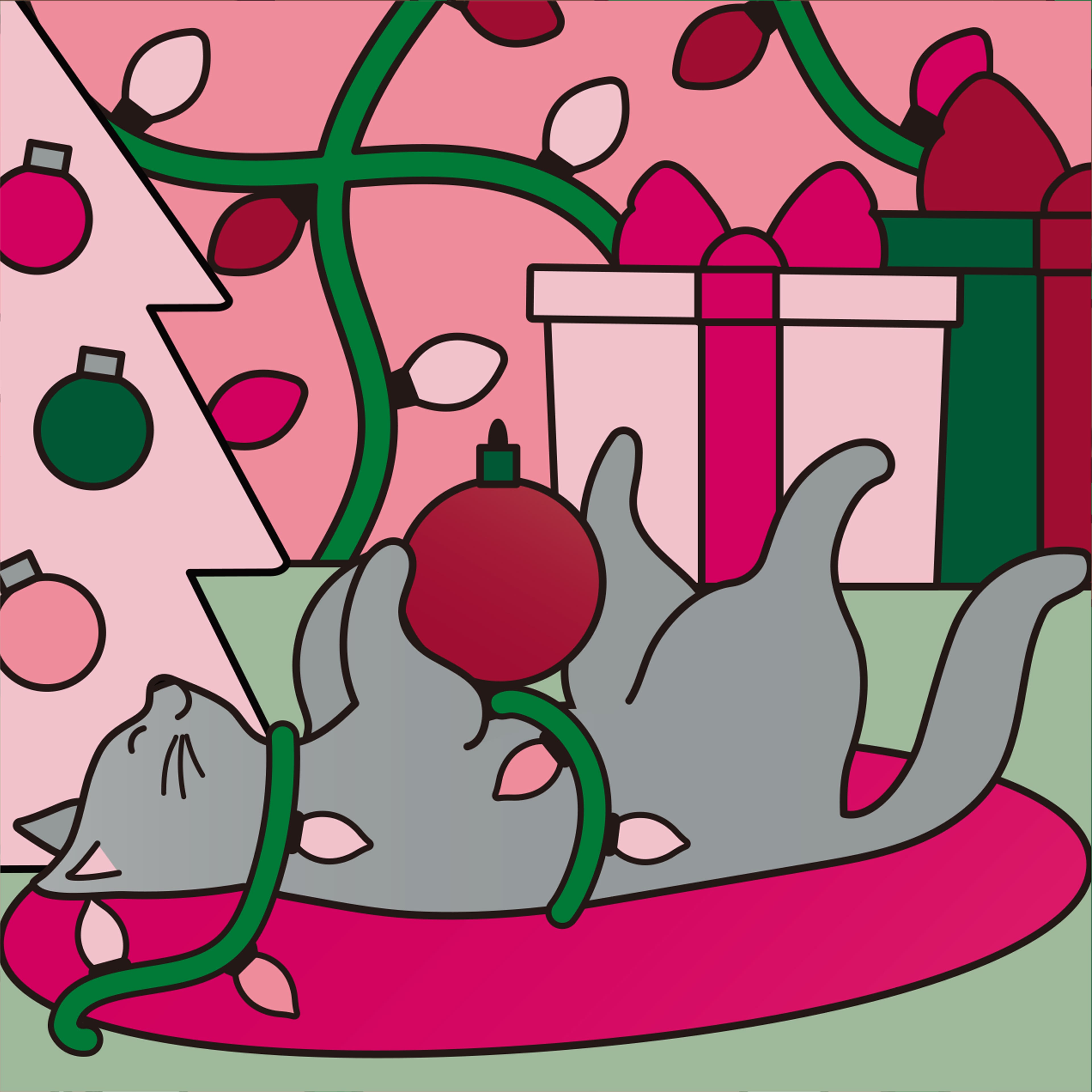 5" x 5" Christmas Kitten Canvas Painting Kit by Artist's Loft™