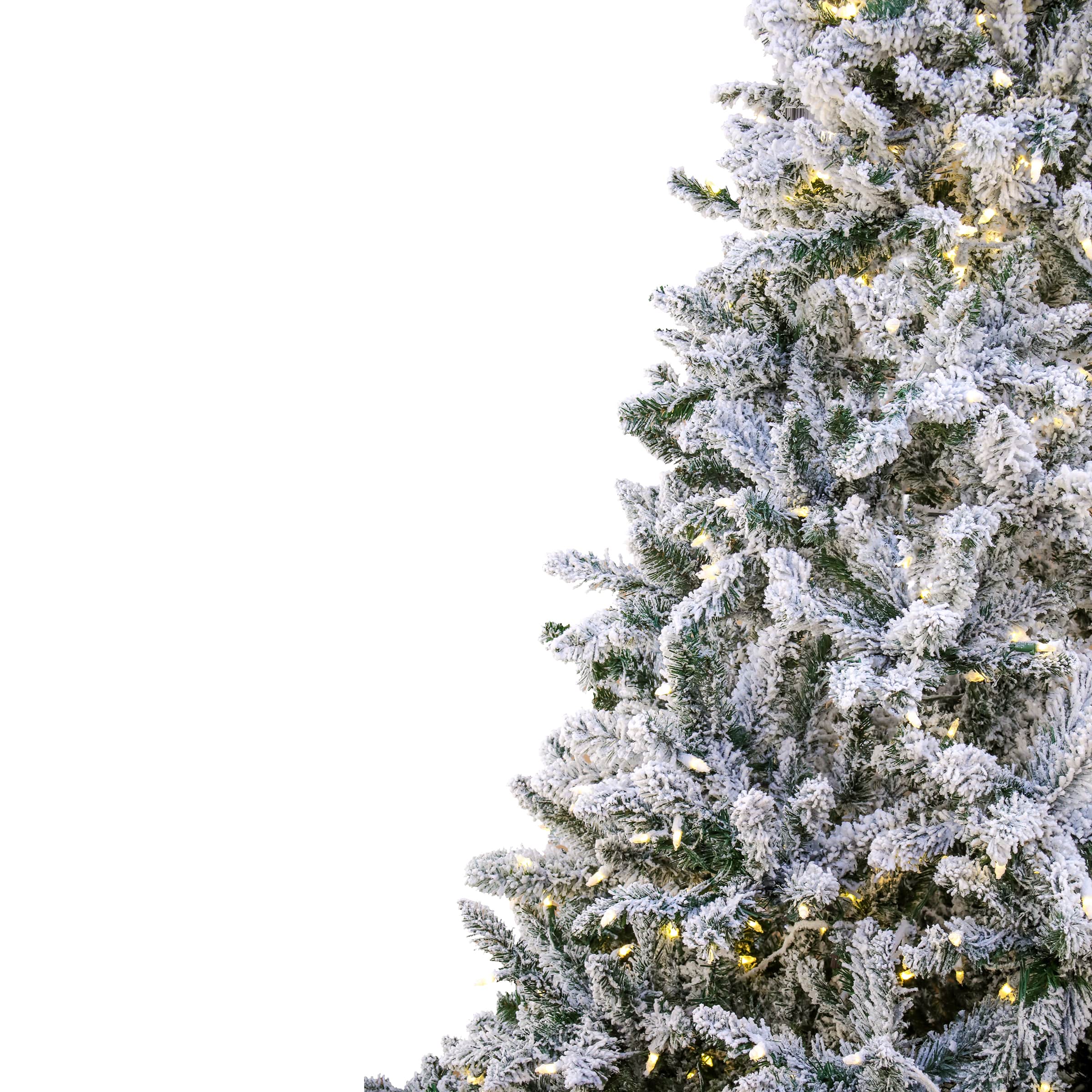6.5ft. Pre-Lit Snowy Hudson Artificial Christmas Tree, Warm White LED Lights