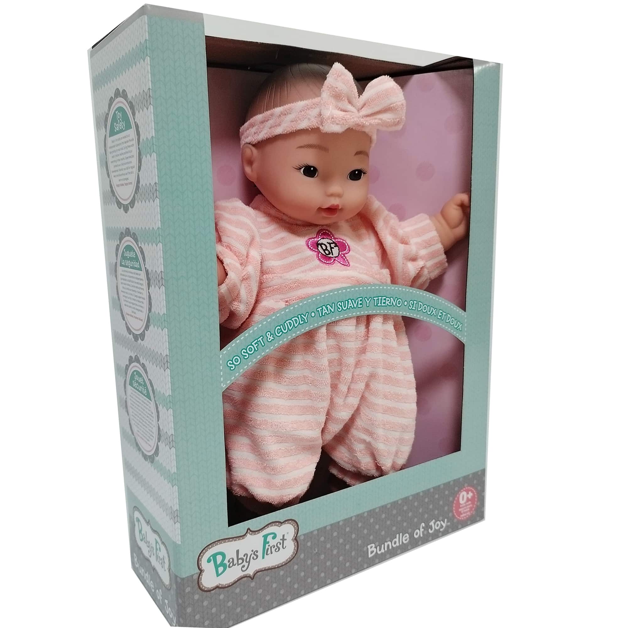 Goldberger Baby&#x27;s First&#xAE; Bundle of Joy&#x2122; 13&#x22; Baby Doll with Striped Outfit