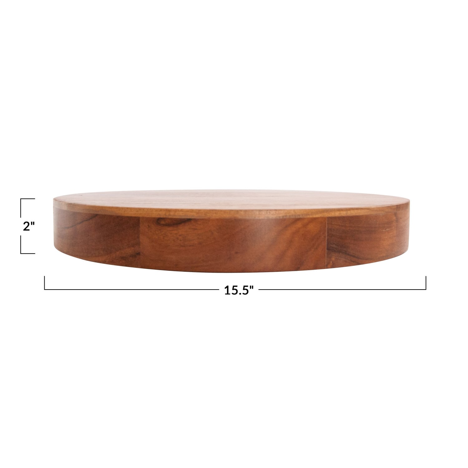 15.5&#x22; Natural Acacia Wood Kitchen Pedestal