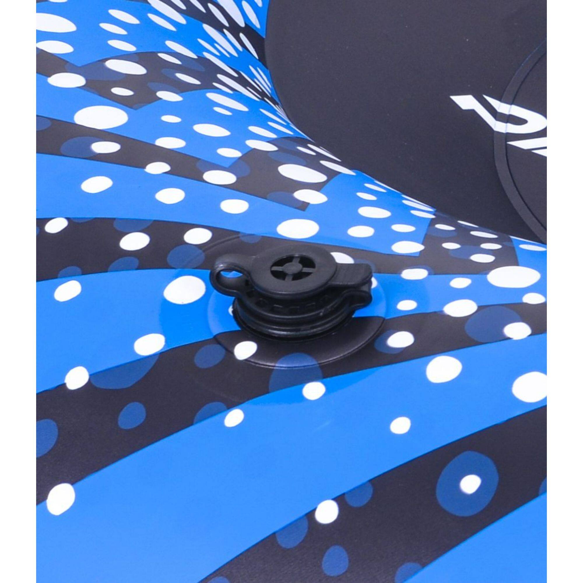 3ft. Inflatable Blue &#x26; Black Ride-On Pool Float &#x26; Snow Tube