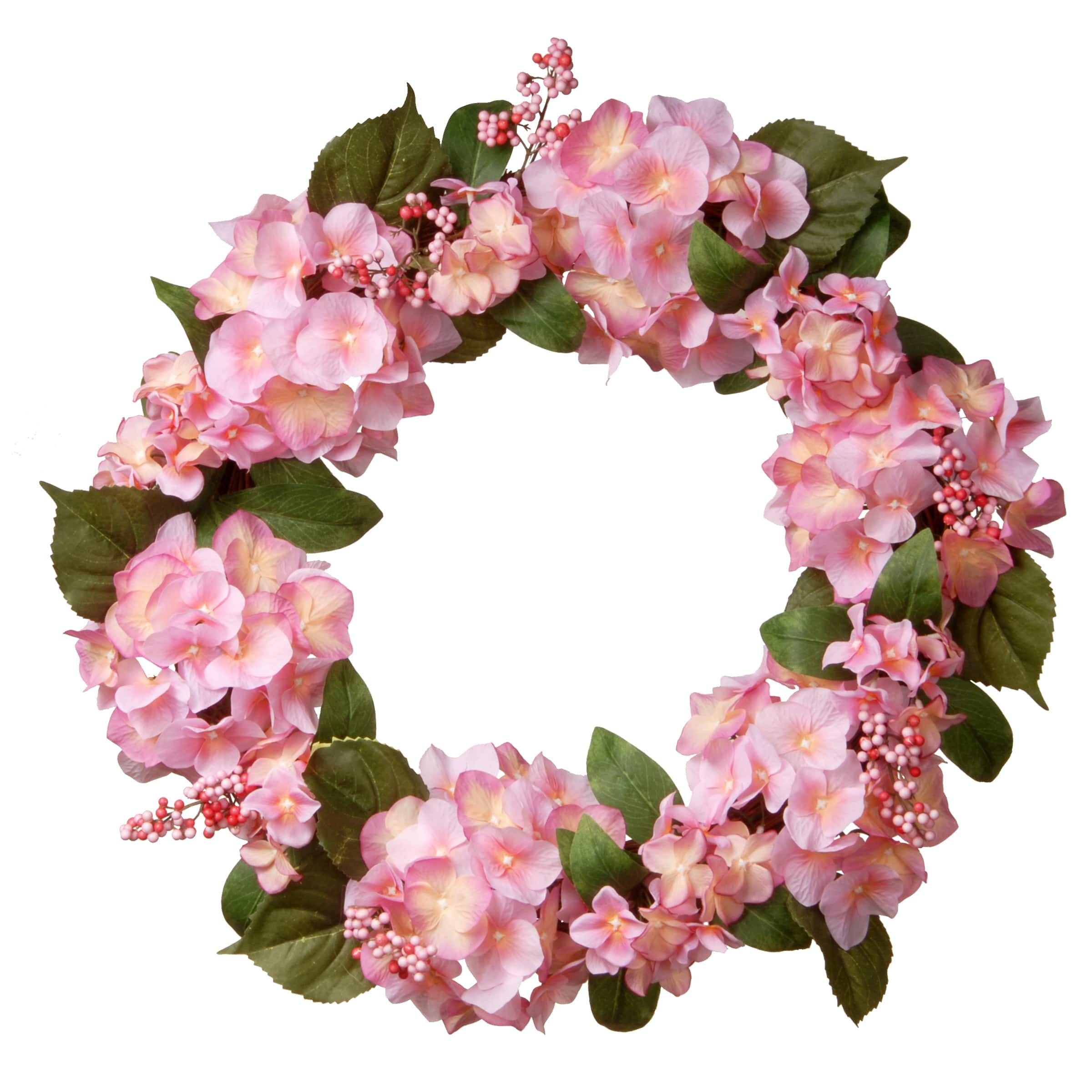 24 Pink Hydrangea Wreath Michaels