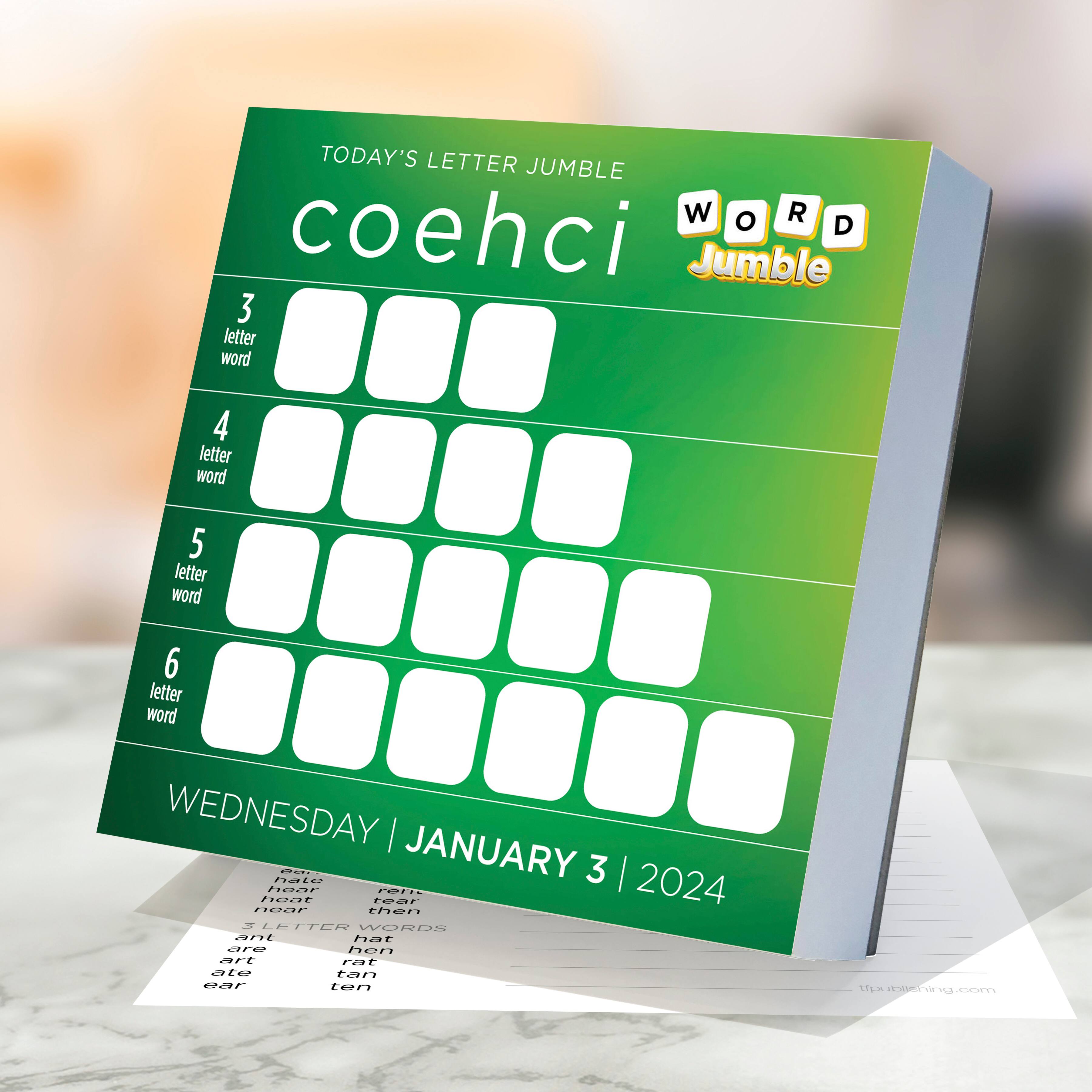 TF Publishing 2024 Word Jumble Daily Desktop Calendar