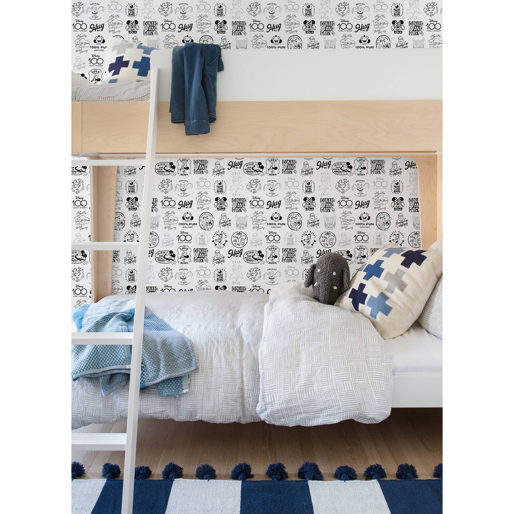 RoomMates Disney 100th Anniversary Icons Black Peel &#x26; Stick Wallpaper