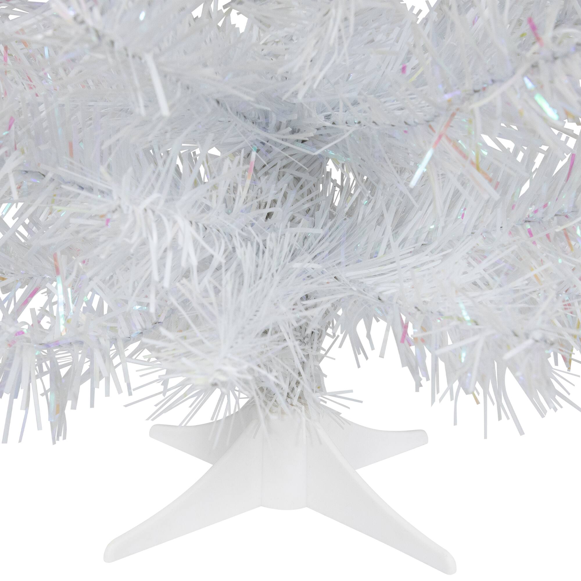 18&#x22; Unlit White Iridescent Spruce Artificial Christmas Tree