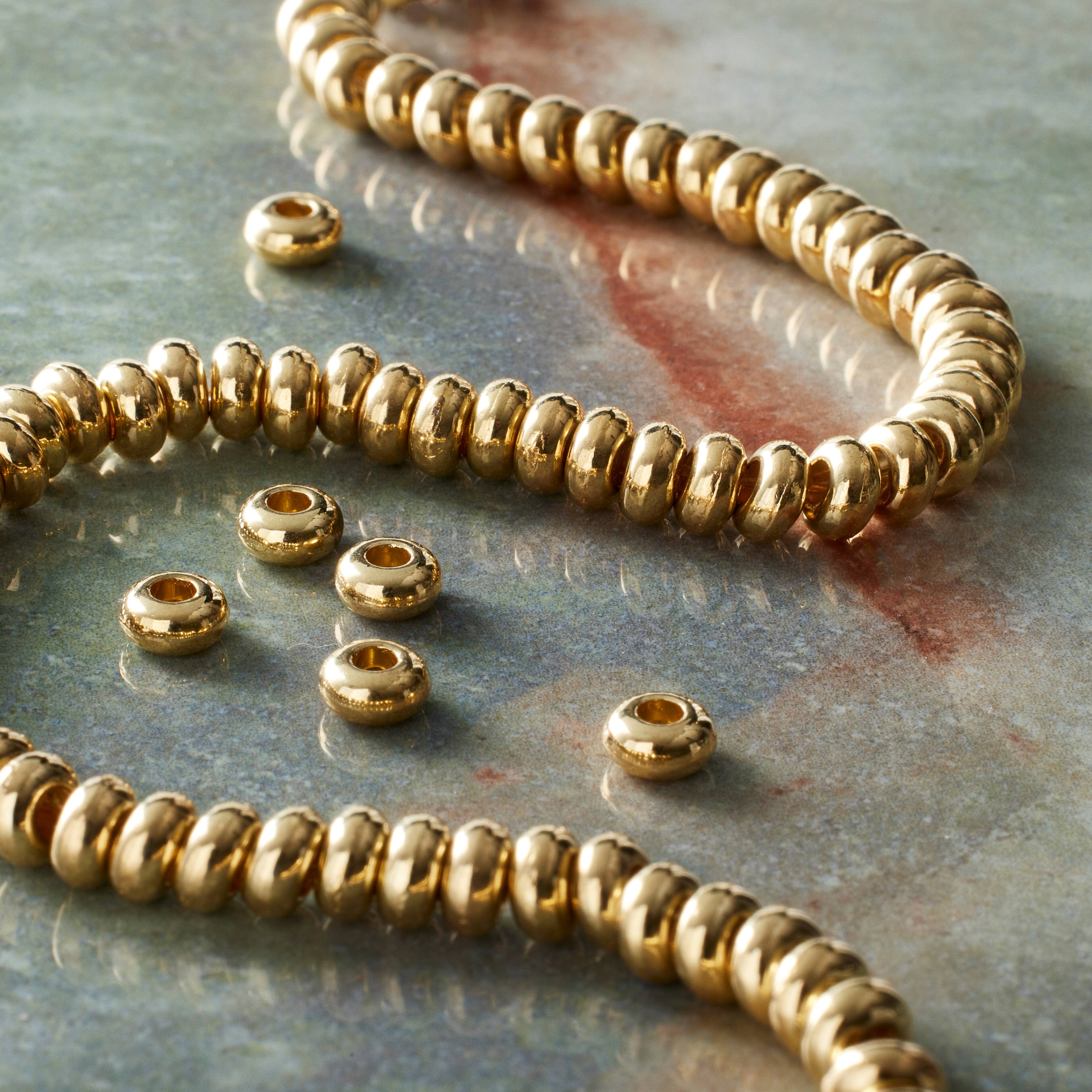 12 Pack: Metal Rondelle Beads, 5mm by Bead Landing™