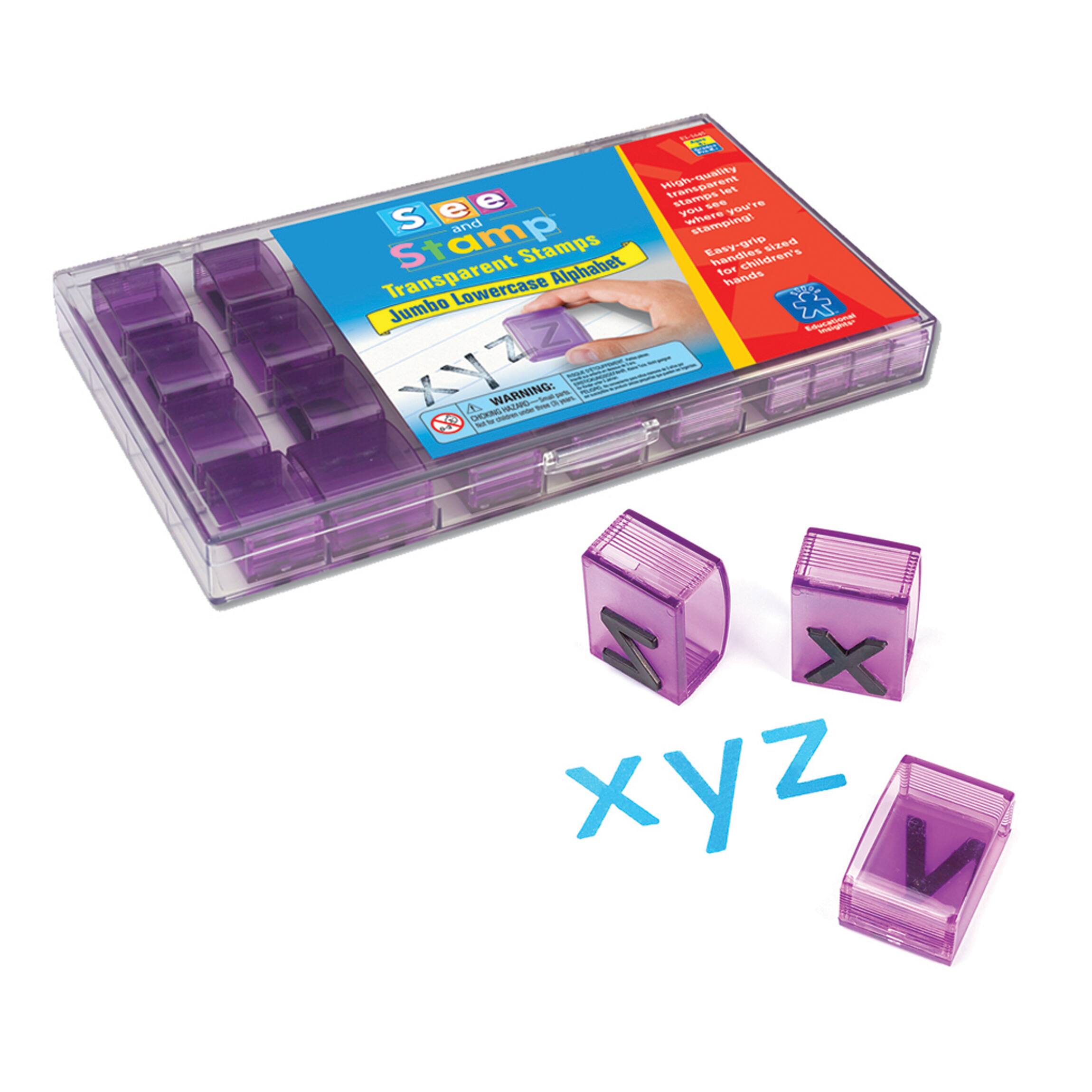Educational Insights&#xAE; See and Stamp&#x2122; Transparent Jumbo Lowercase Alphabet Stamps