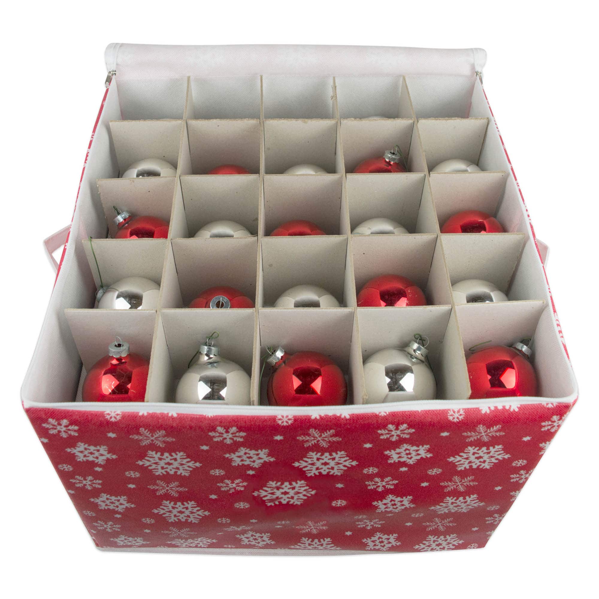 DII® Snowflake Print Large Ornament Storage